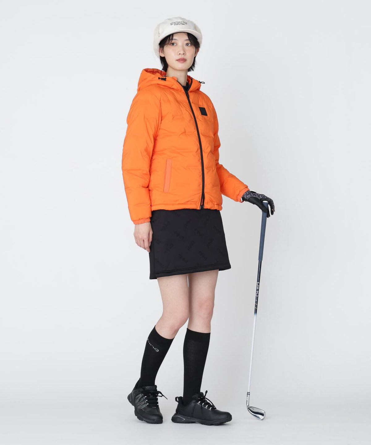 [PING APPAREL] [撥水・保温] サーモライトエコメイド二重織中綿フーディブルゾン (LADIES)