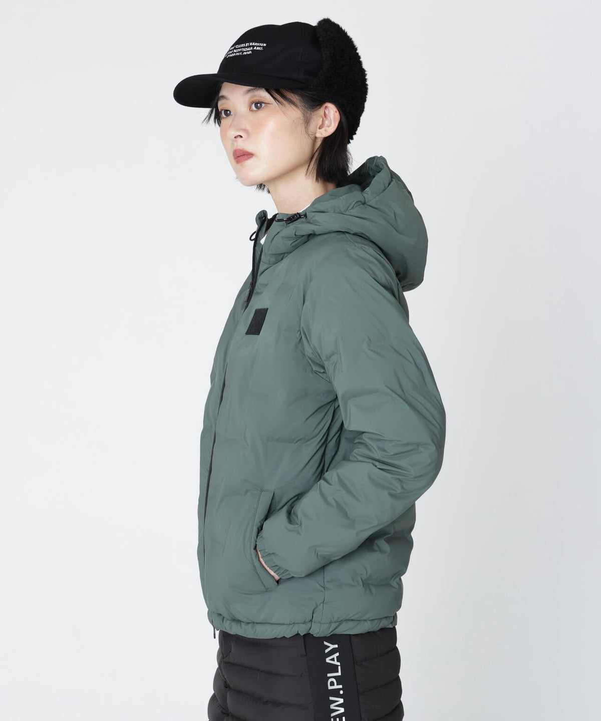 [PING APPAREL] [撥水・保温] サーモライトエコメイド二重織中綿フーディブルゾン (LADIES)