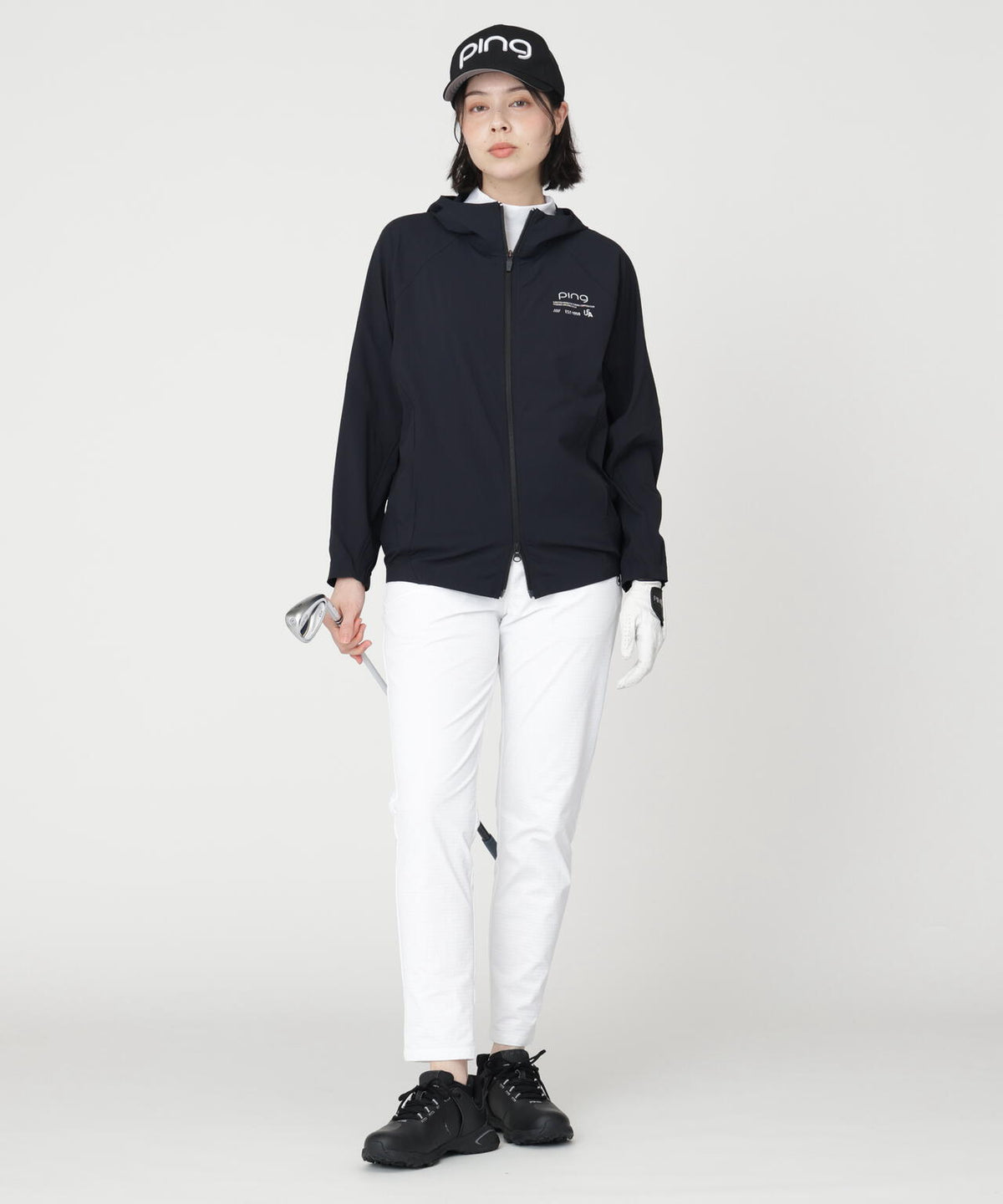 【PING APPAREL】全方向ストレッチフルジップフーディーブルゾン (LADIES)