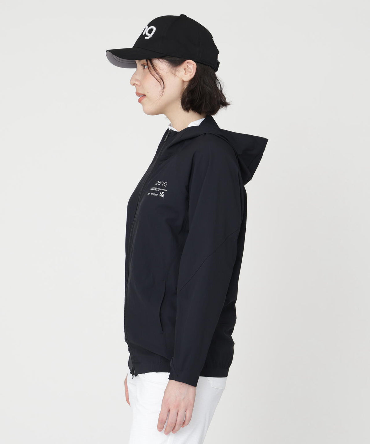 【PING APPAREL】全方向ストレッチフルジップフーディーブルゾン (LADIES)