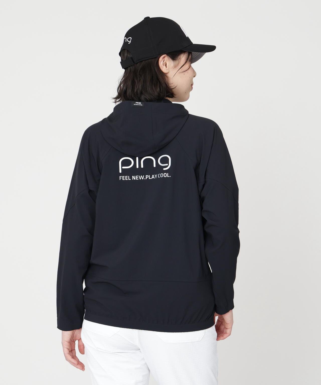 PING APPAREL】全方向ストレッチフルジップフーディーブルゾン (LADIES