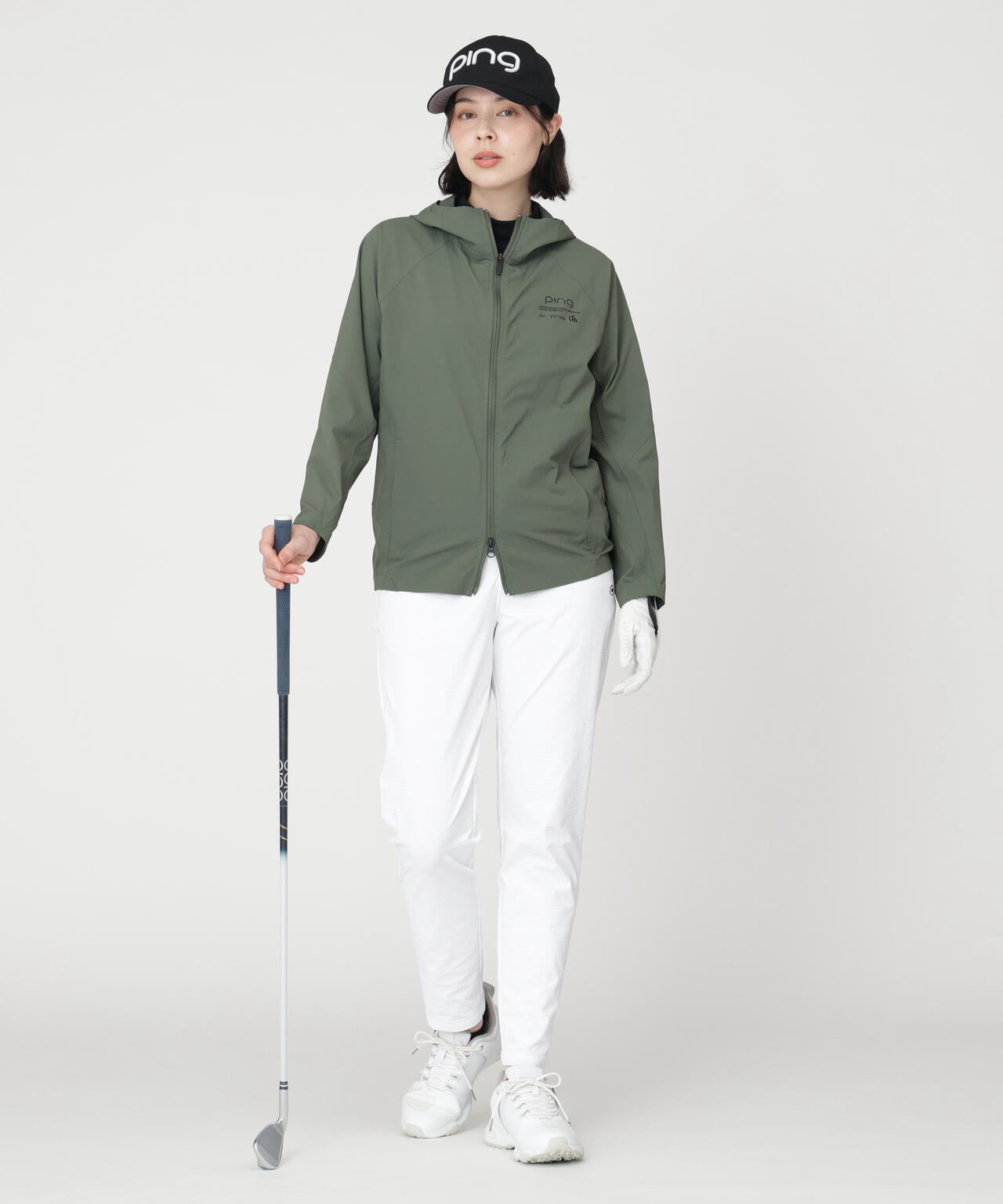 PING APPAREL】全方向ストレッチフルジップフーディーブルゾン (LADIES