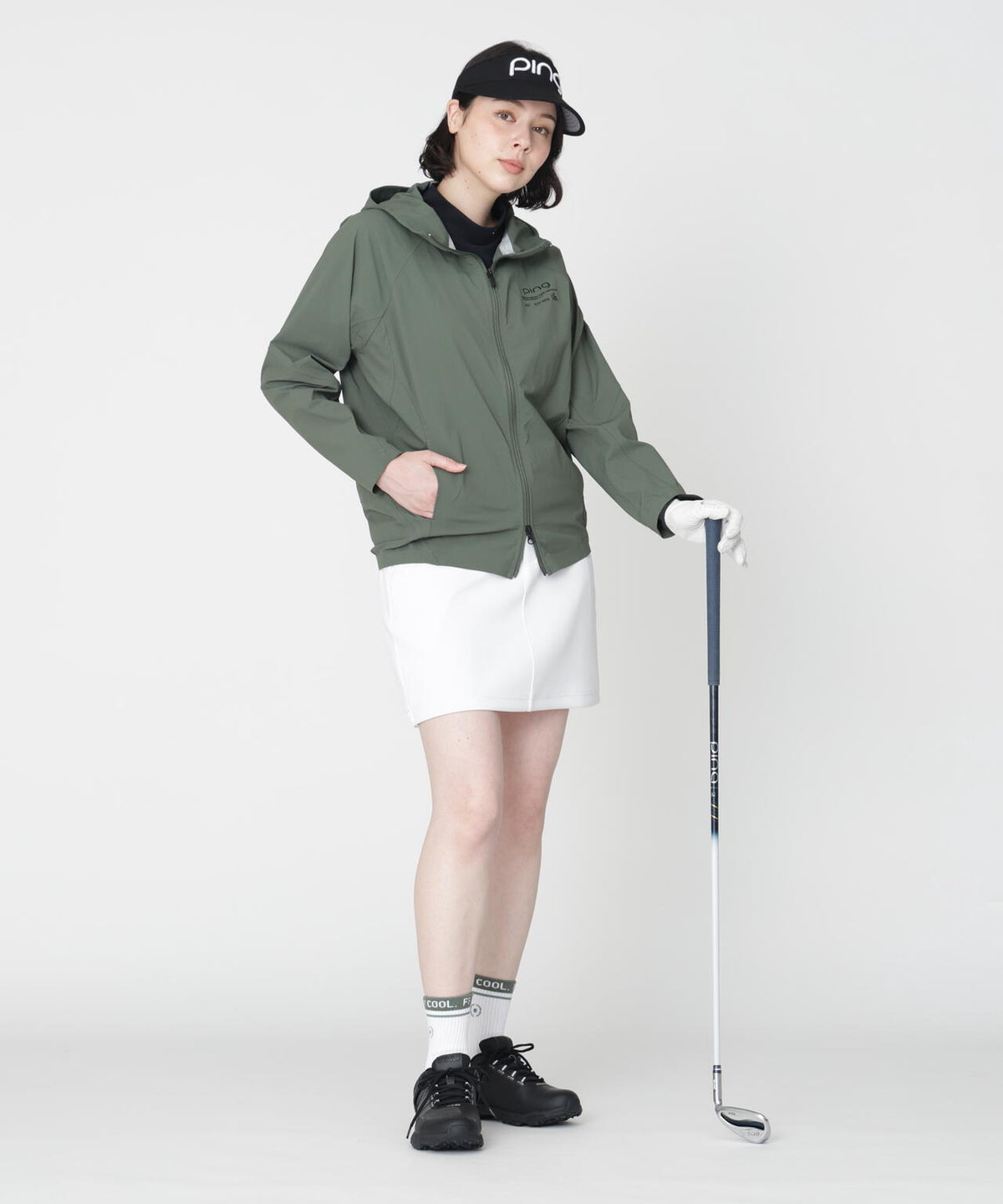 【PING APPAREL】全方向ストレッチフルジップフーディーブルゾン (LADIES)