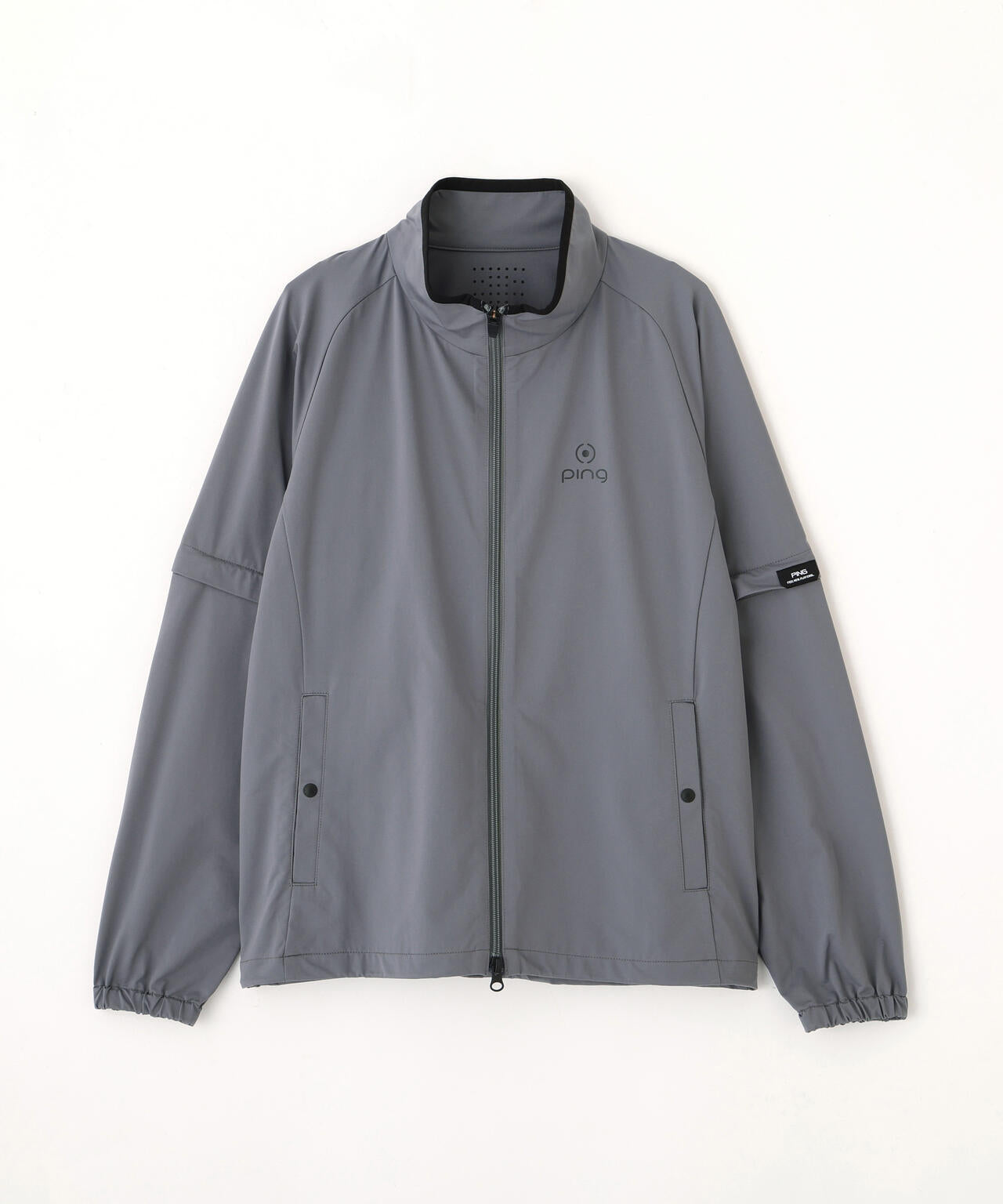 PING APPAREL】ストレッチハイゲージ天竺2WAYスタンドフルジップ