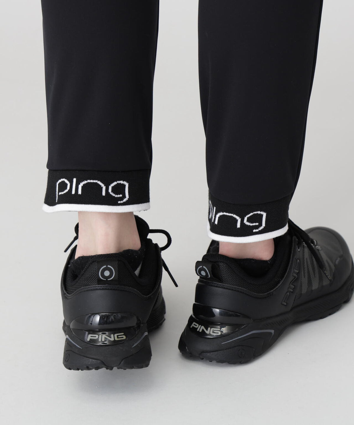 [PING APPAREL] [ストレッチ・防風] 裾ロゴジャカードボンディングジョガーパンツ (LADIES)