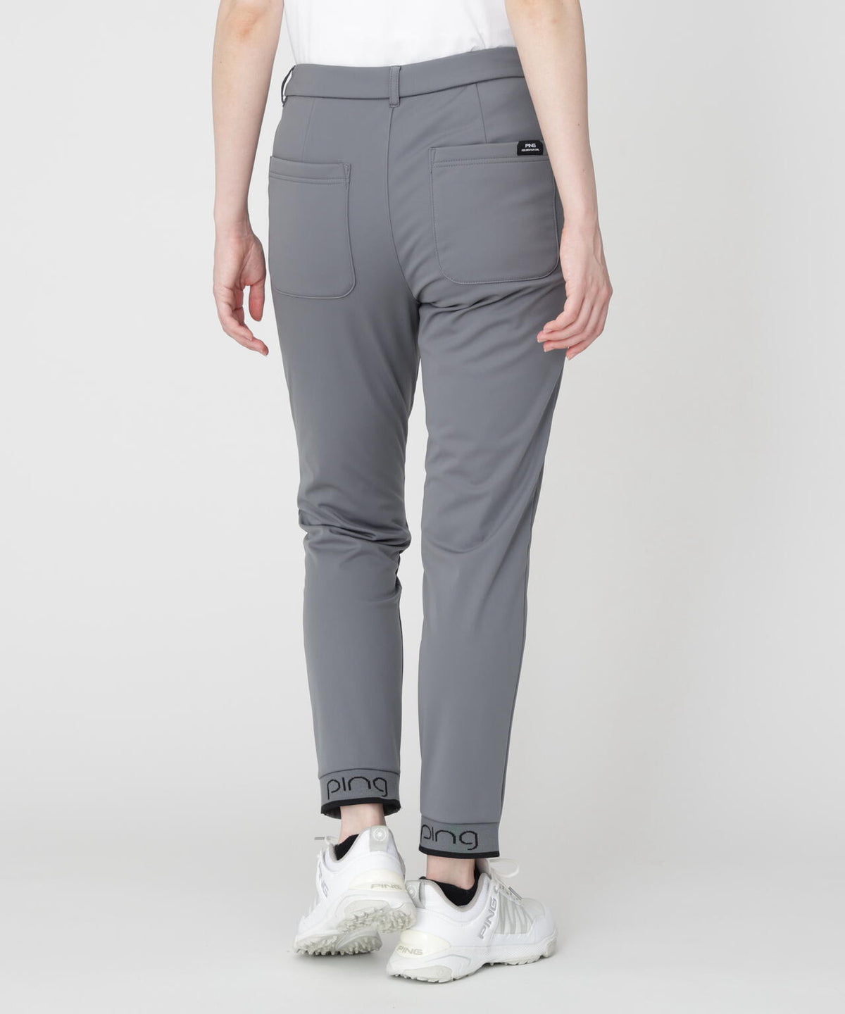 [PING APPAREL] [ストレッチ・防風] 裾ロゴジャカードボンディングジョガーパンツ (LADIES)