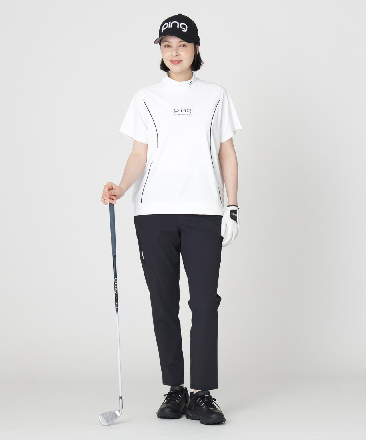 【PING APPAREL】ミニリップストップテーパードパンツ (LADIES)