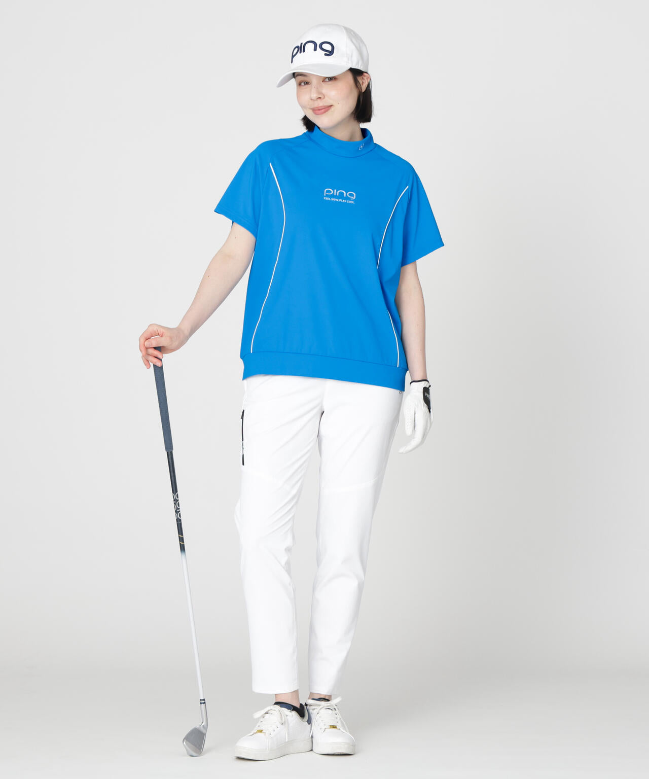 【PING APPAREL】ミニリップストップテーパードパンツ (LADIES)