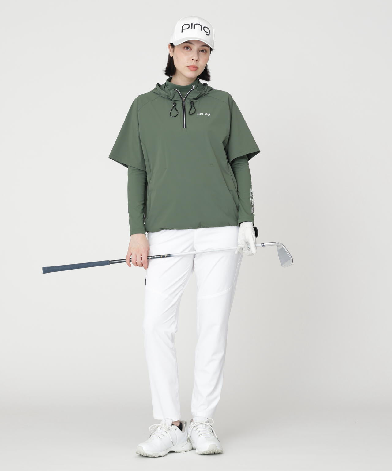 【PING APPAREL】レディース 5ポケットパンツ ＋ボーダートップス PING APPAREL】ミニリップストップテーパードパンツ (LADIES) | PING