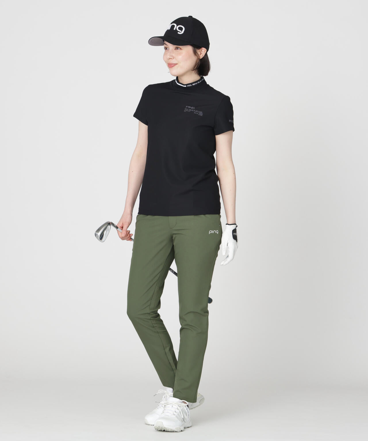 PING APPAREL】全方向ストレッチ裏グリッドナイロン5ポケット