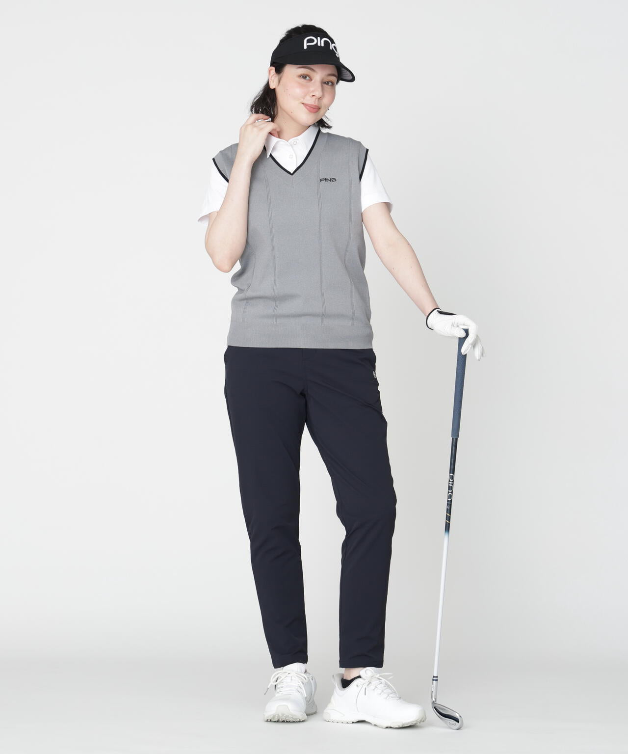 【PING APPAREL】全方向ストレッチ布帛 高機能テーパードパンツ (LADIES)