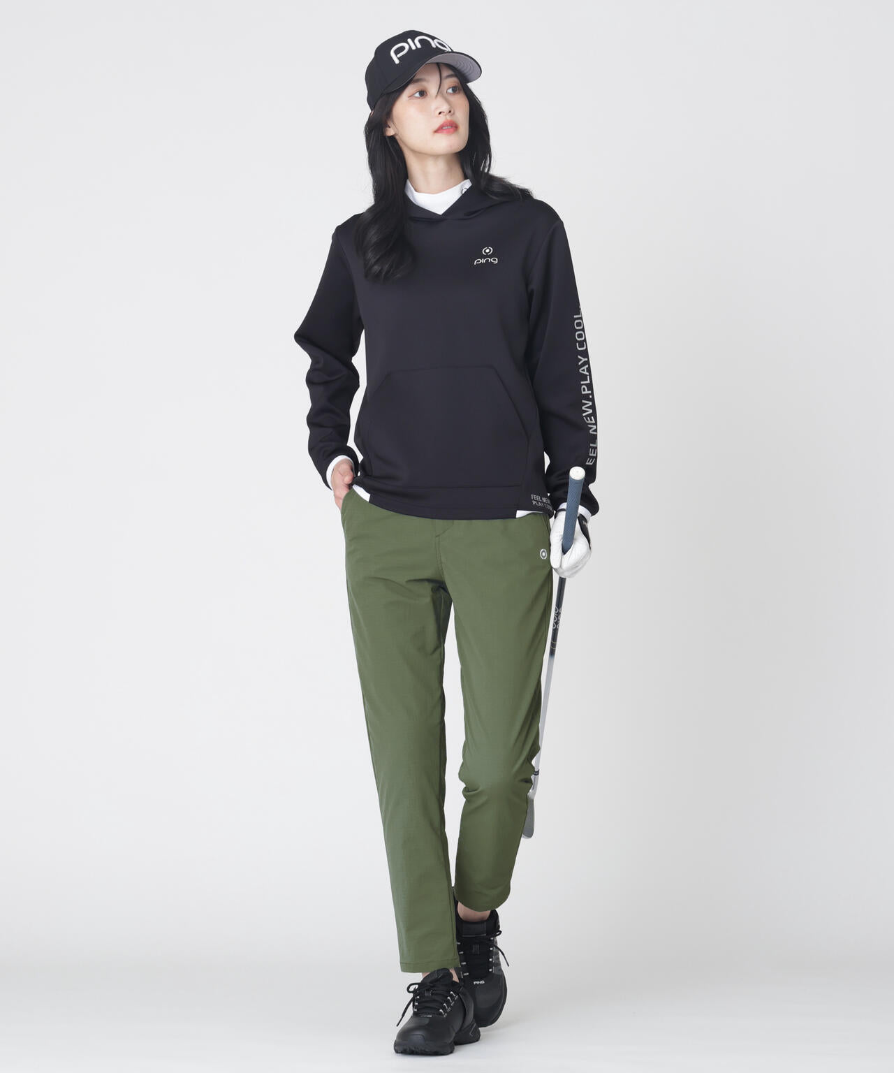 PING APPAREL】全方向ストレッチ布帛 高機能テーパードパンツ (LADIES