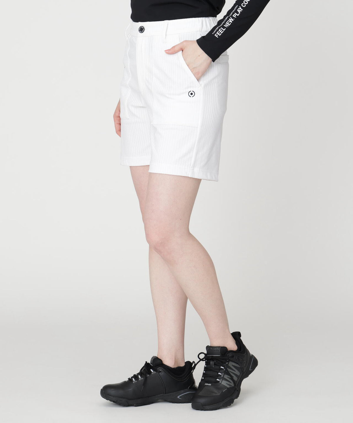 【PING APPAREL】全方向ストレッチシアサッカーショートパンツ (LADIES)