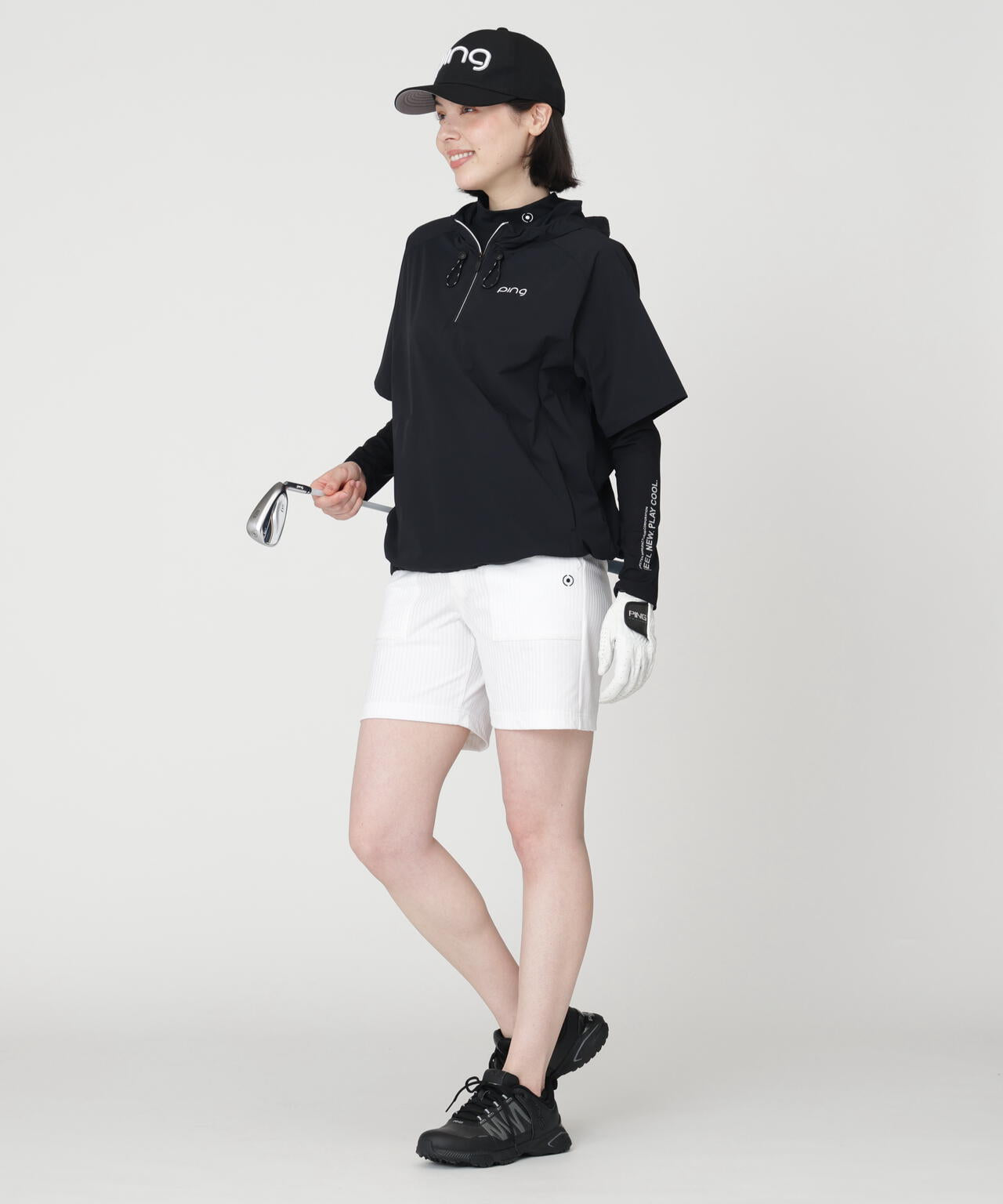 PING APPAREL】全方向ストレッチシアサッカーショートパンツ (LADIES