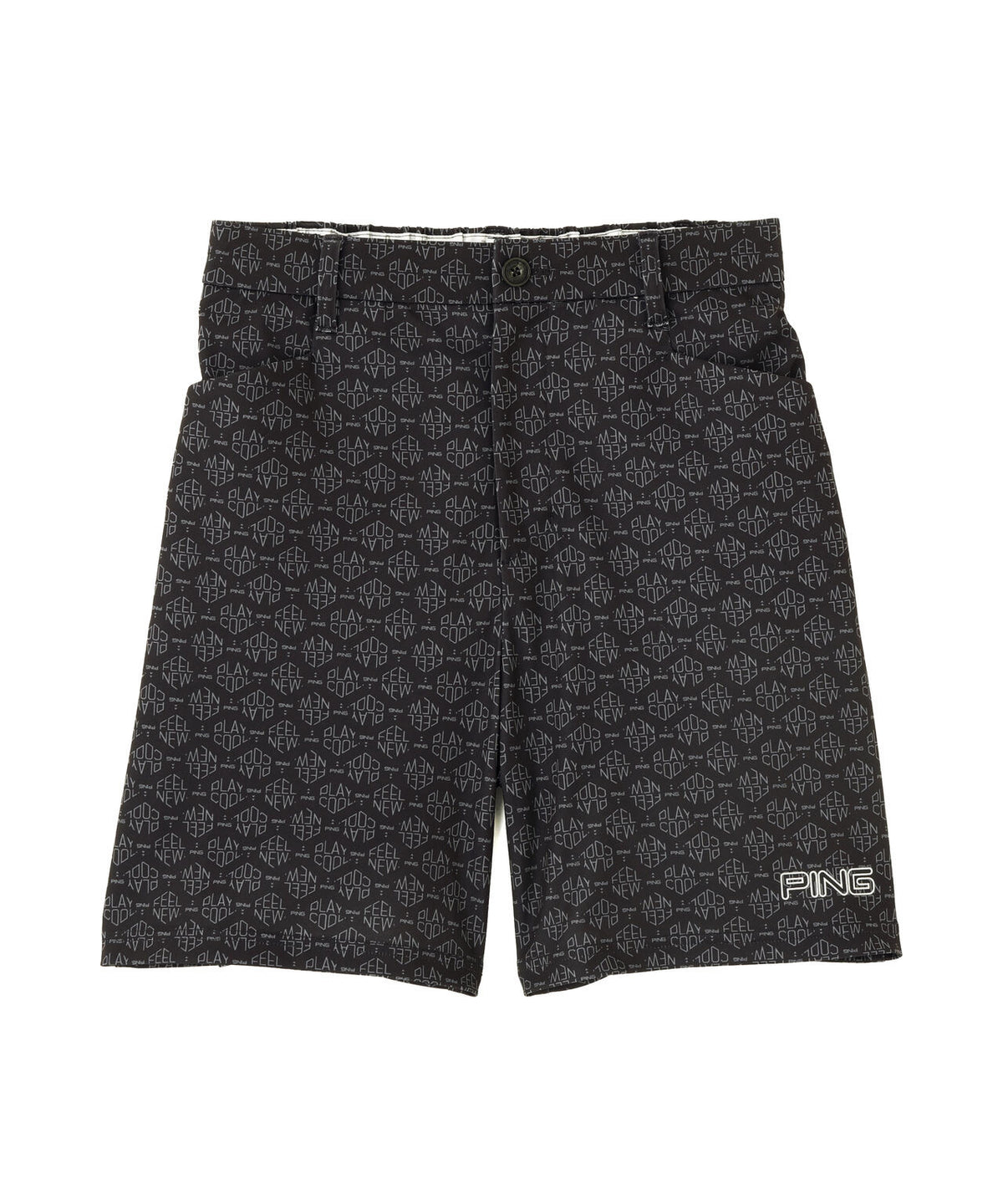 ［PING APPAREL］［UVカット・吸水速乾］総柄ショートパンツ ＜GOLD＞ (LADIES)