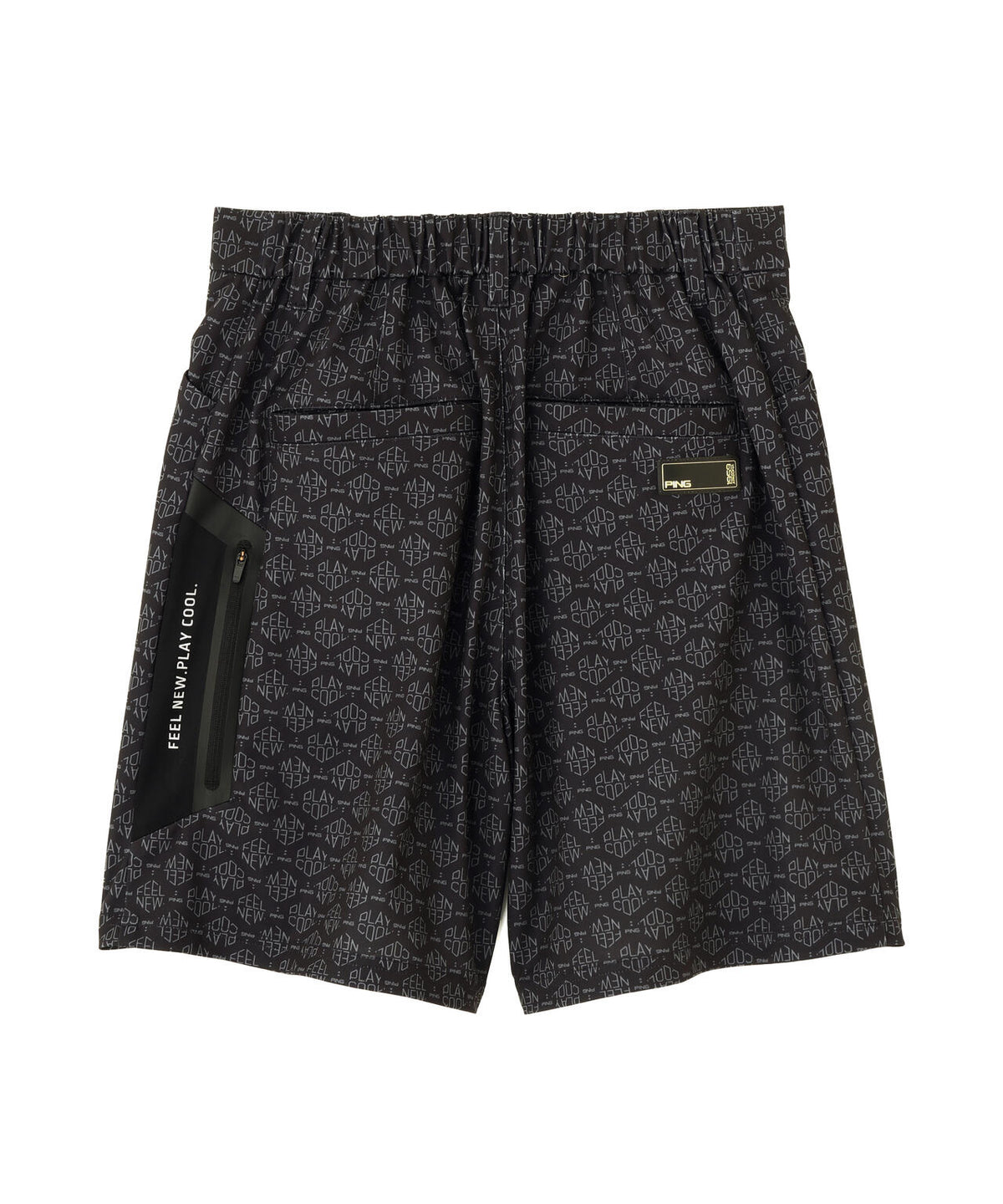 ［PING APPAREL］［UVカット・吸水速乾］総柄ショートパンツ ＜GOLD＞ (LADIES)