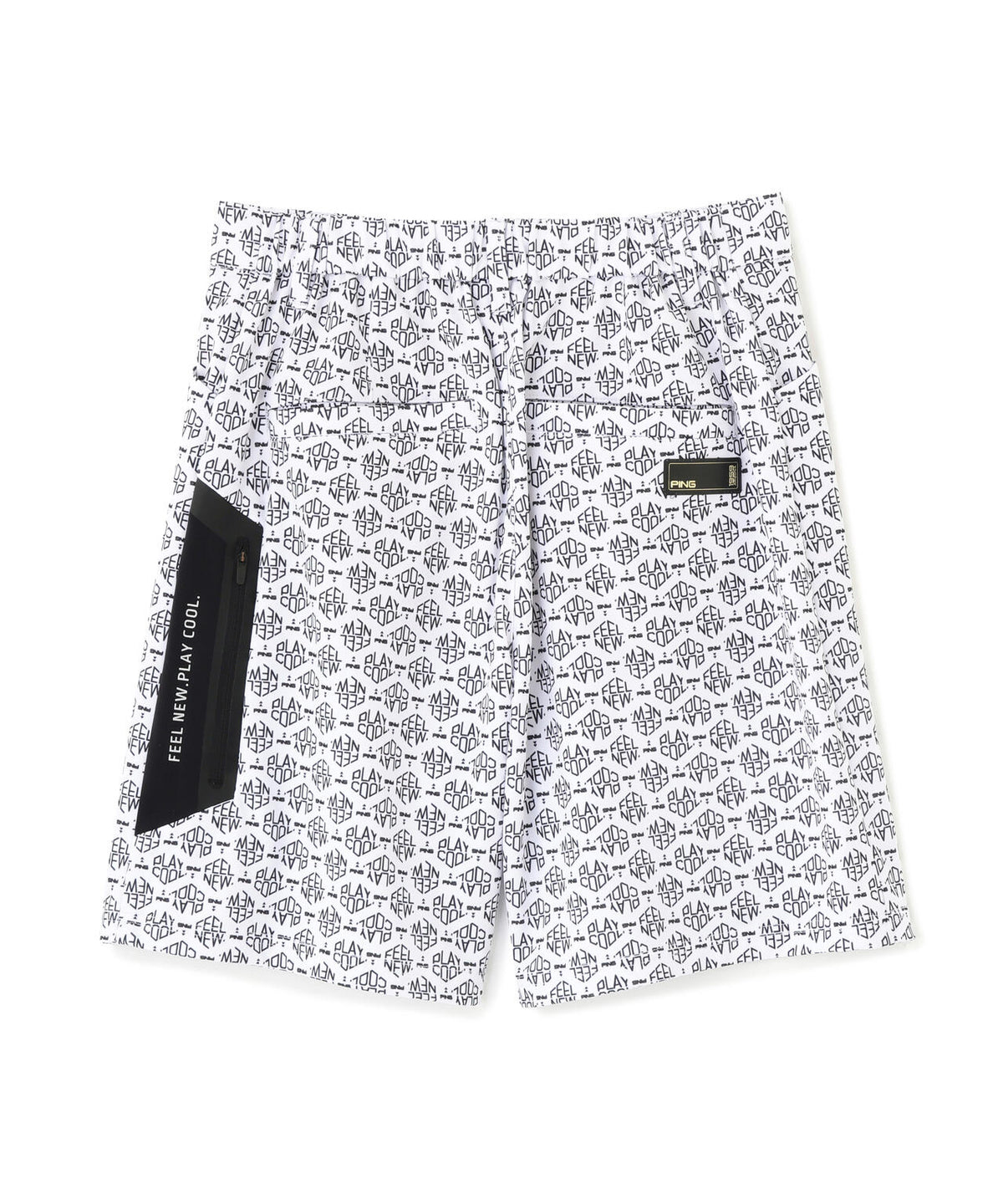 ［PING APPAREL］［UVカット・吸水速乾］総柄ショートパンツ ＜GOLD＞ (LADIES)
