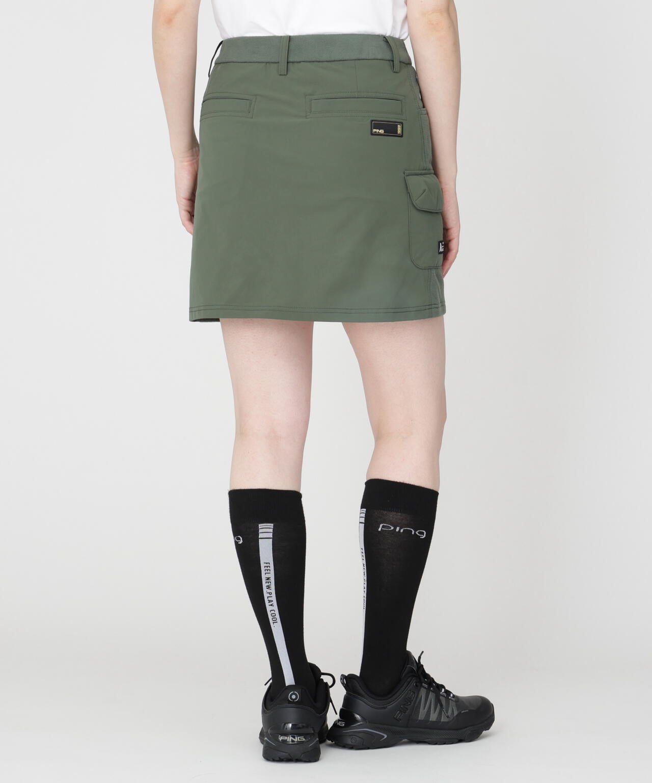 PING APPAREL] 異素材MIXスカート ＜GOLD＞ (LADIES) | PING（ピン