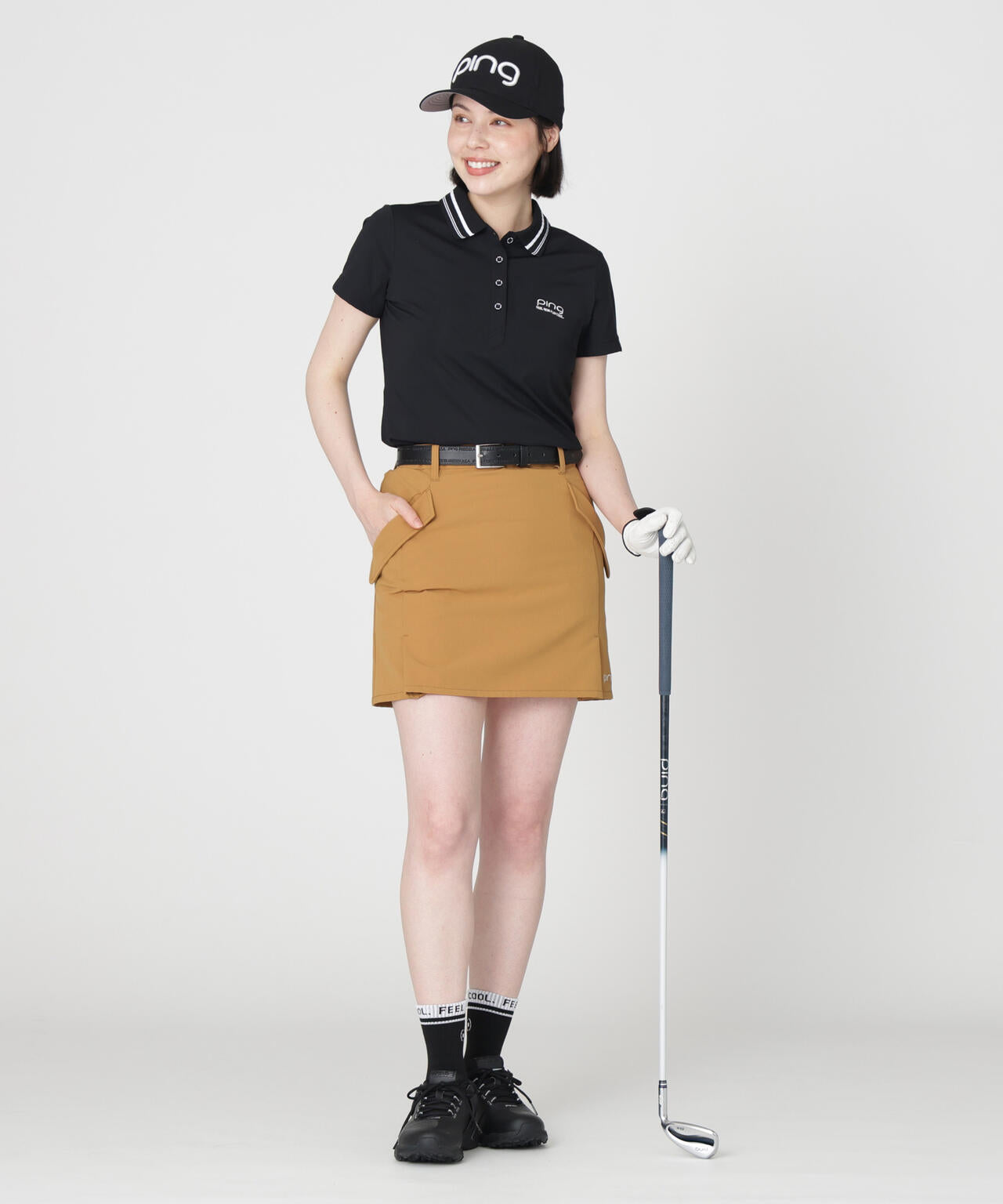 【PING APPAREL】ダブルストレッチフラップスカート (LADIES)