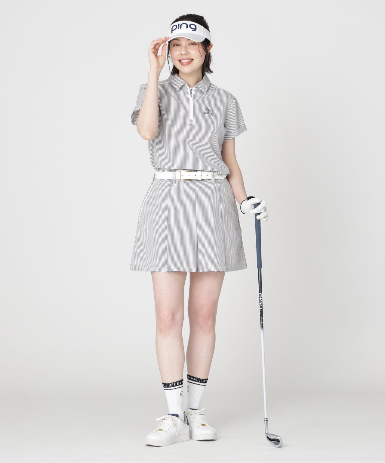 PING APPAREL】シアサッカースカート ＜GOLD＞ (LADIES) | PING（ピン