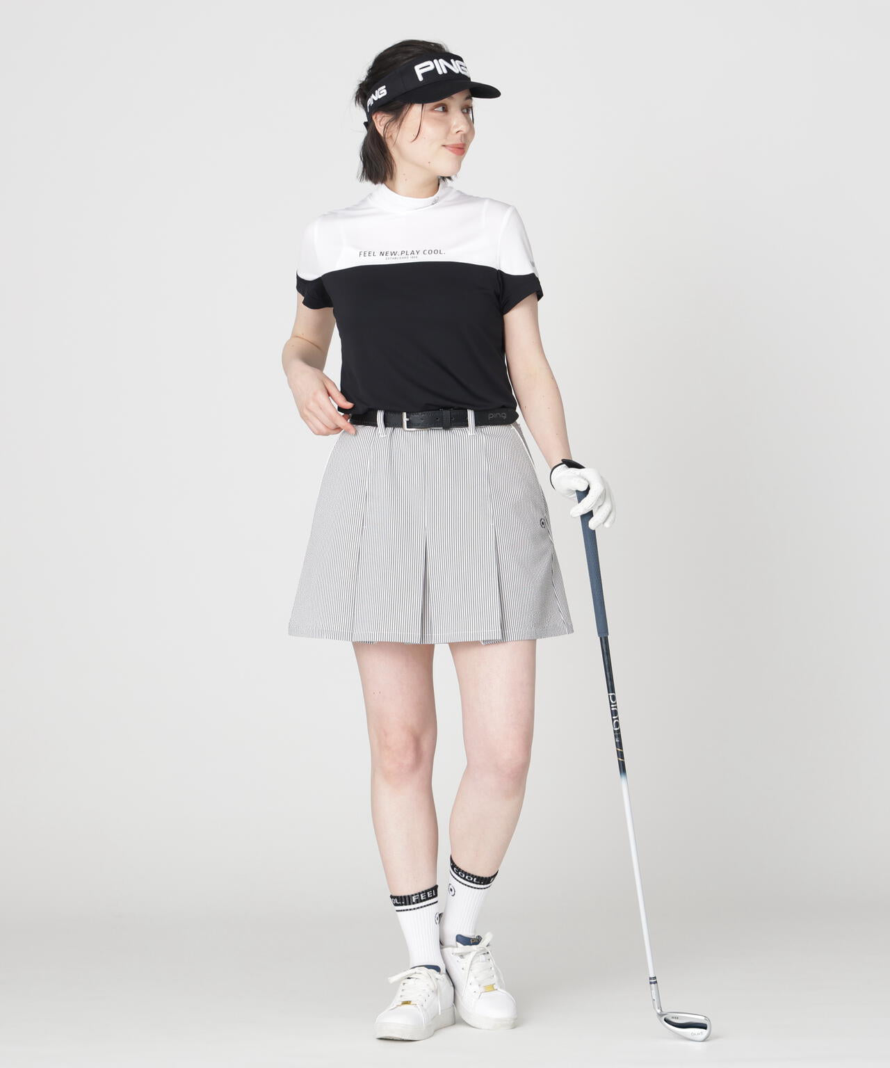 PING APPAREL】シアサッカースカート ＜GOLD＞ (LADIES) | PING（ピン