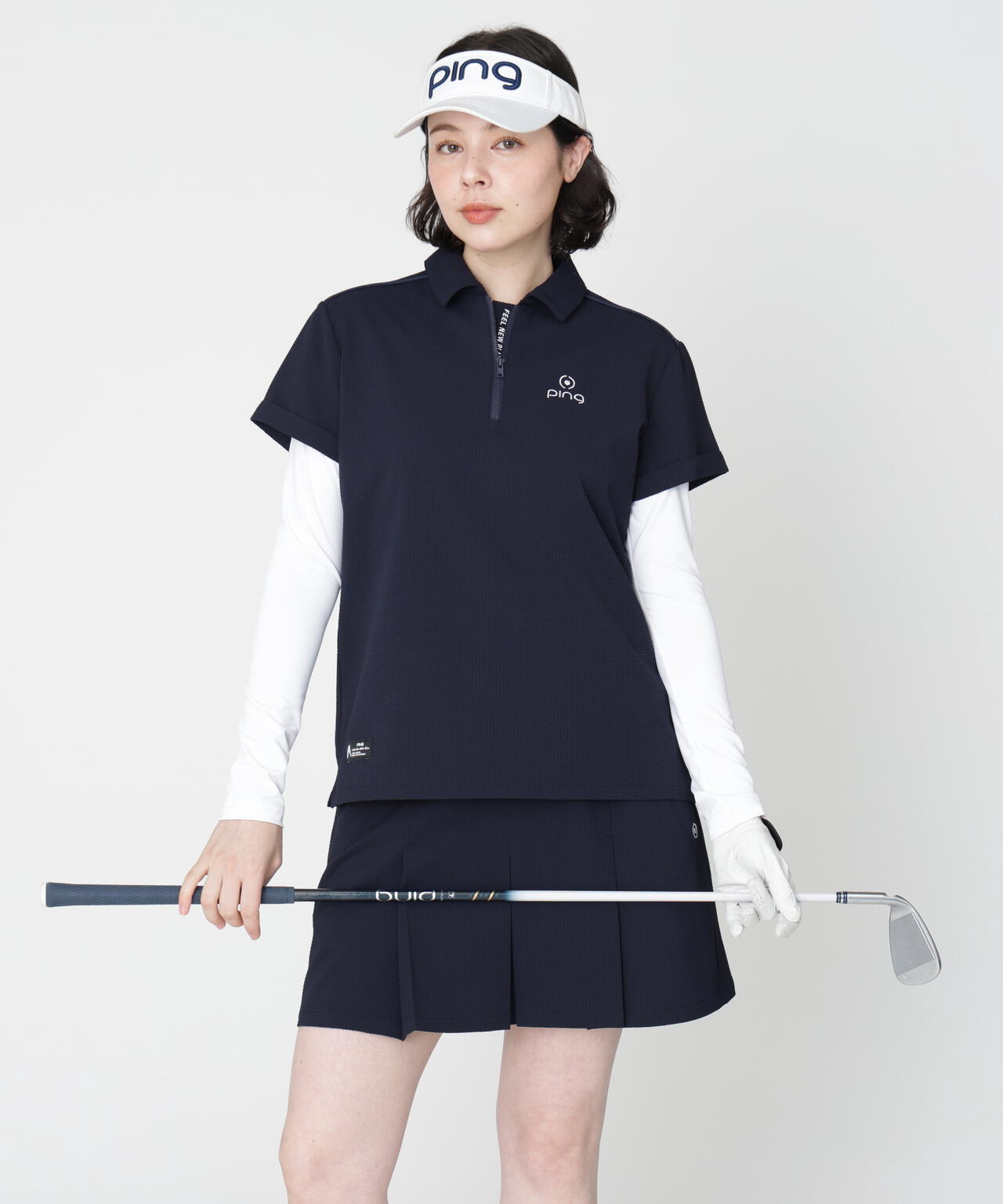 PING APPAREL】シアサッカースカート ＜GOLD＞ (LADIES) | PING（ピン