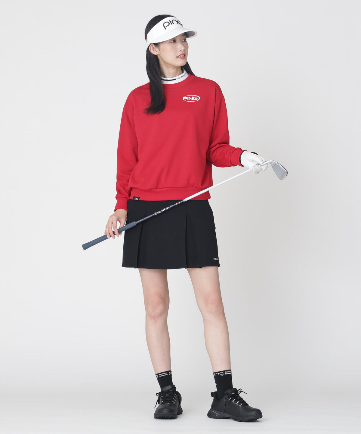 [PING APPAREL] パーテックスアンリミテッドプリーツスカート ＜GOLD＞ (LADIES)