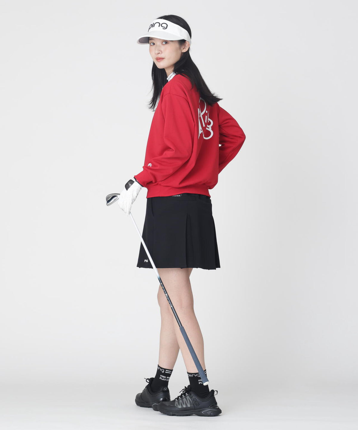 [PING APPAREL] パーテックスアンリミテッドプリーツスカート ＜GOLD＞ (LADIES)