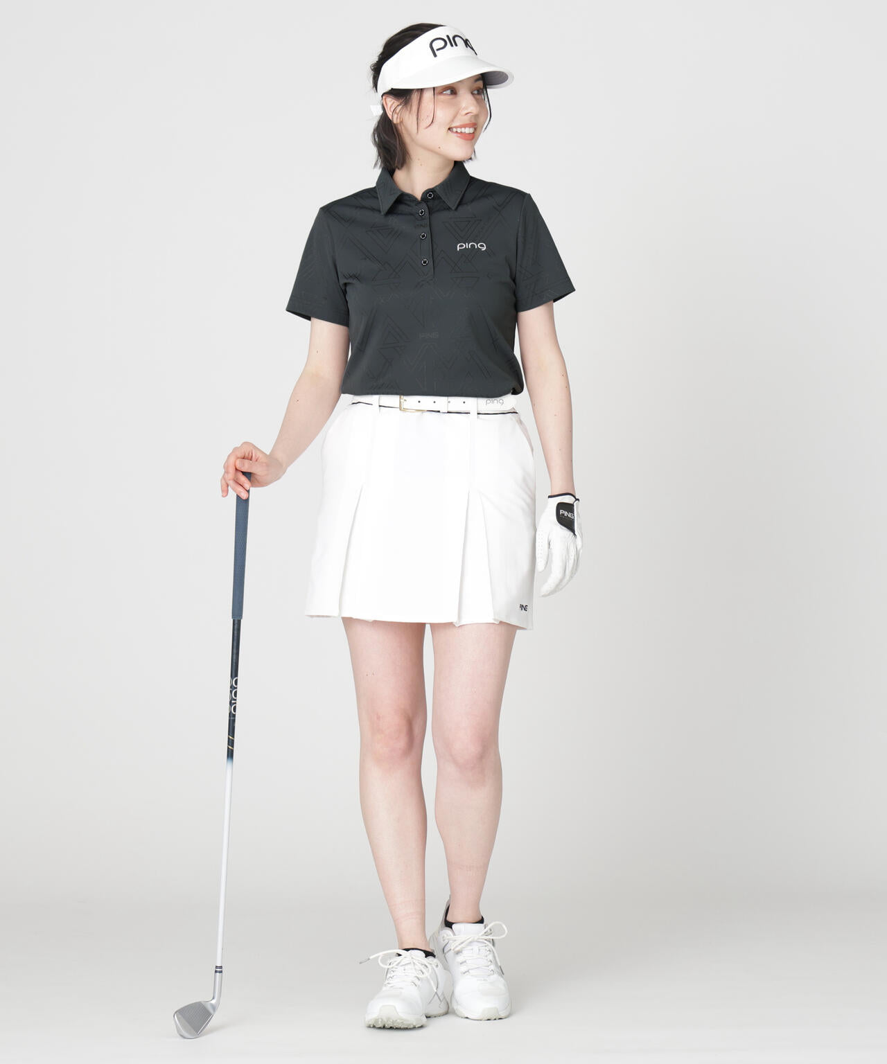 [PING APPAREL] パーテックスアンリミテッドプリーツスカート ＜GOLD＞ (LADIES)