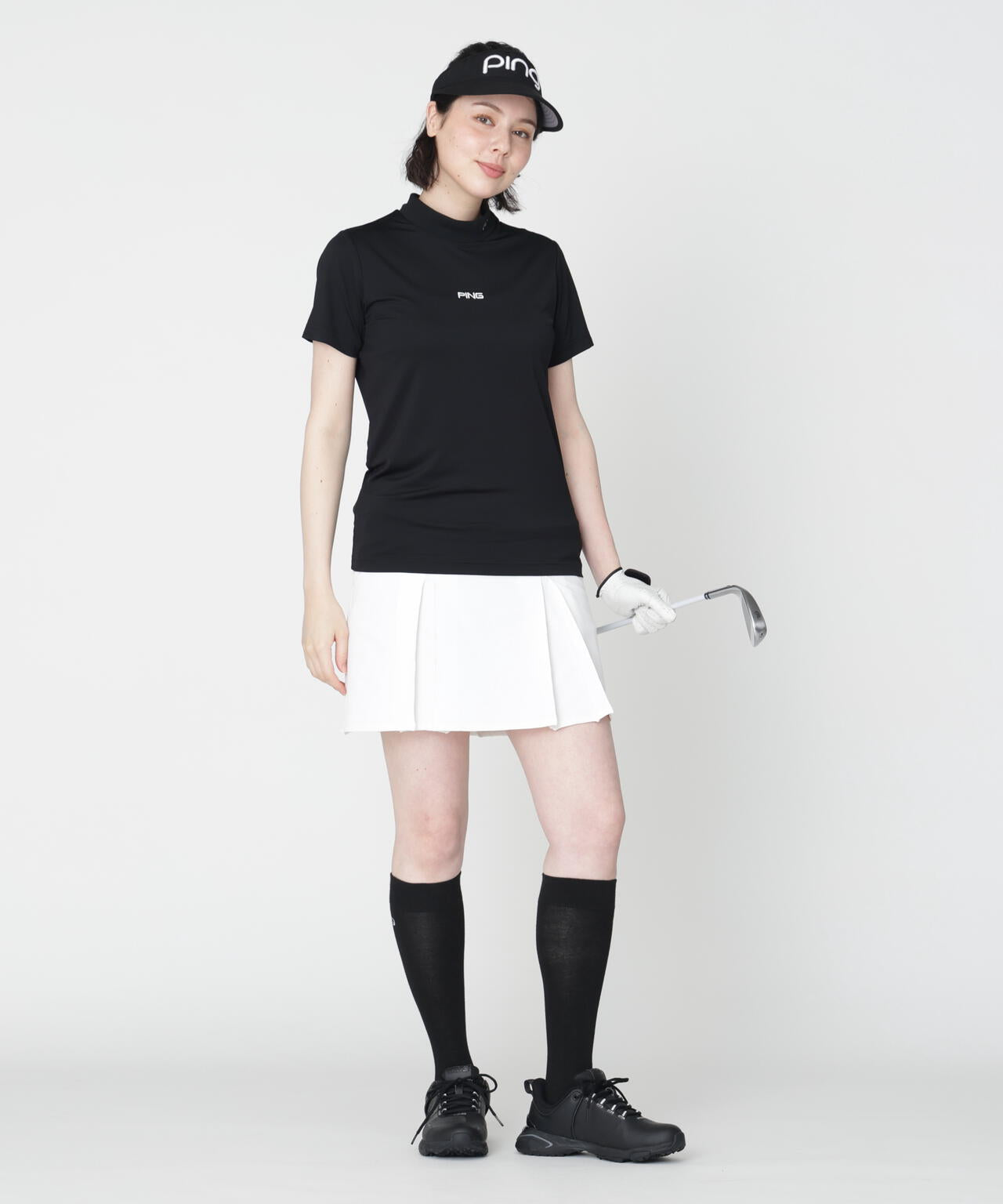 [PING APPAREL] パーテックスアンリミテッドプリーツスカート ＜GOLD＞ (LADIES)