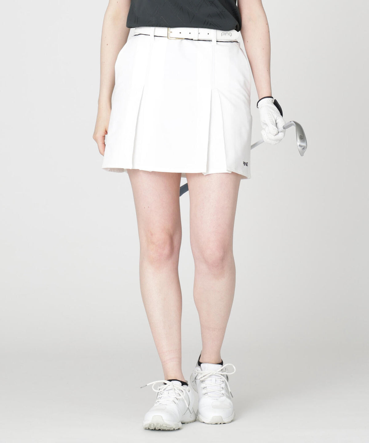[PING APPAREL] パーテックスアンリミテッドプリーツスカート ＜GOLD＞ (LADIES)
