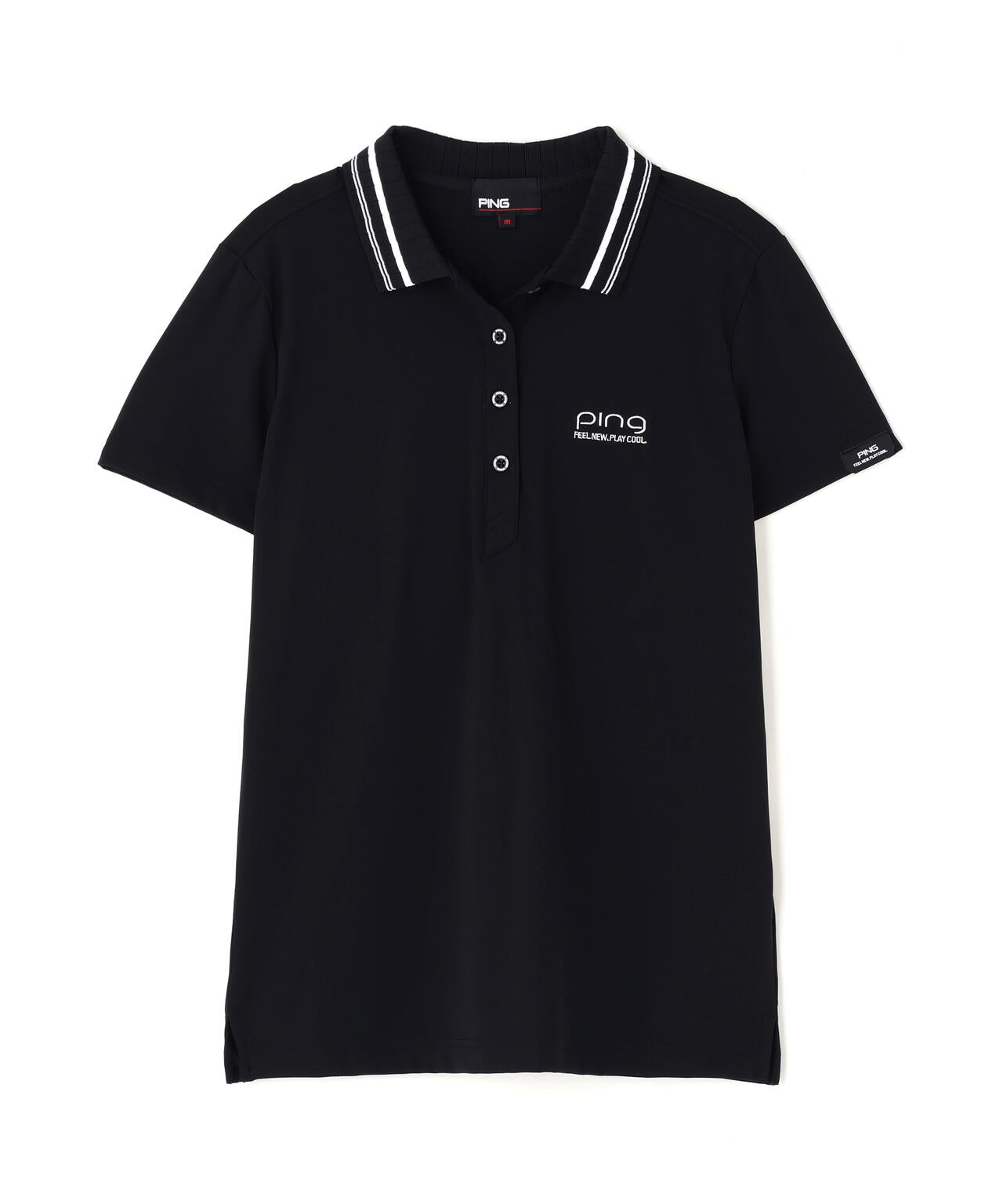 【PING APPAREL】ライン衿半袖ポロシャツ (LADIES)