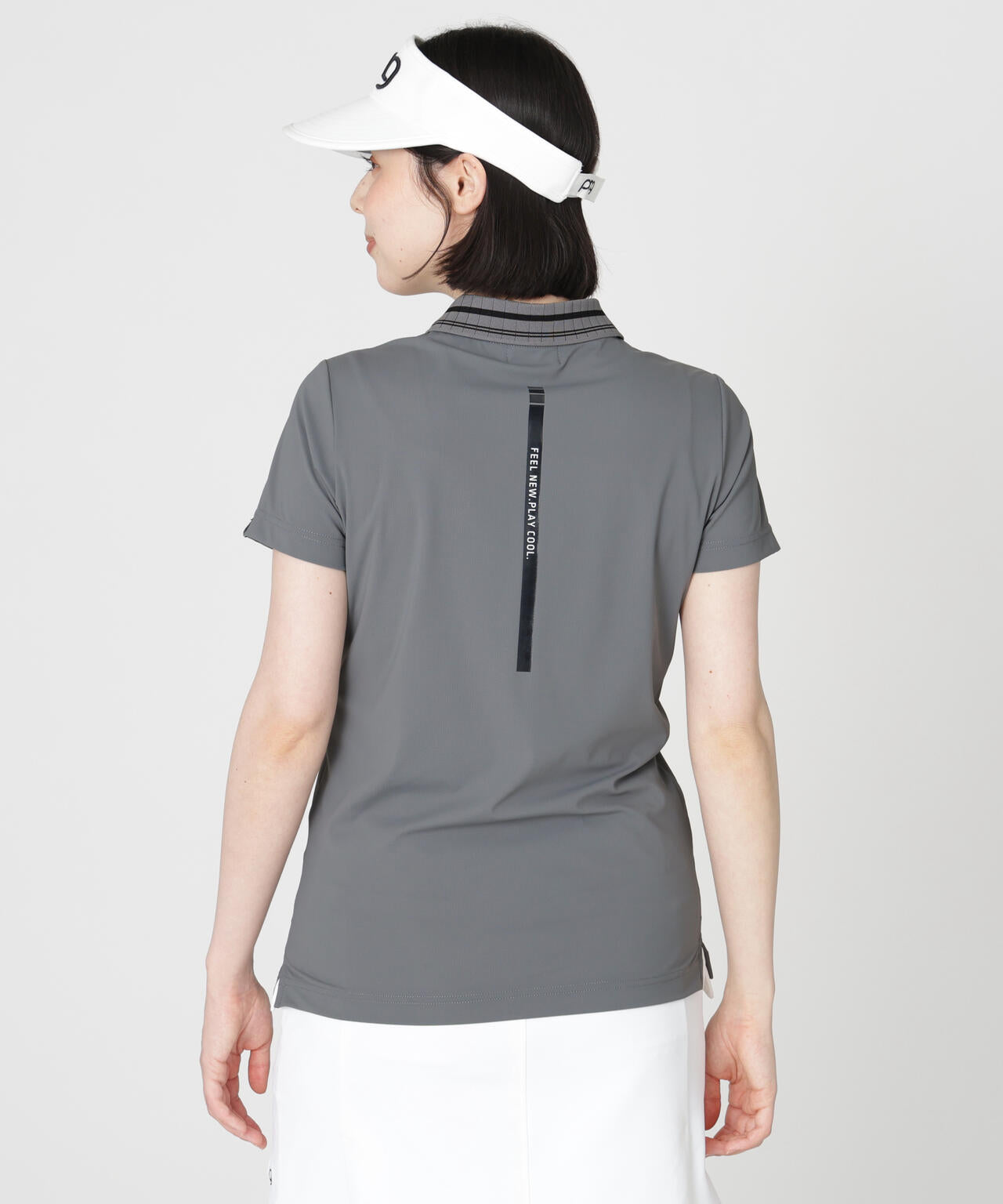 【PING APPAREL】ライン衿半袖ポロシャツ (LADIES)