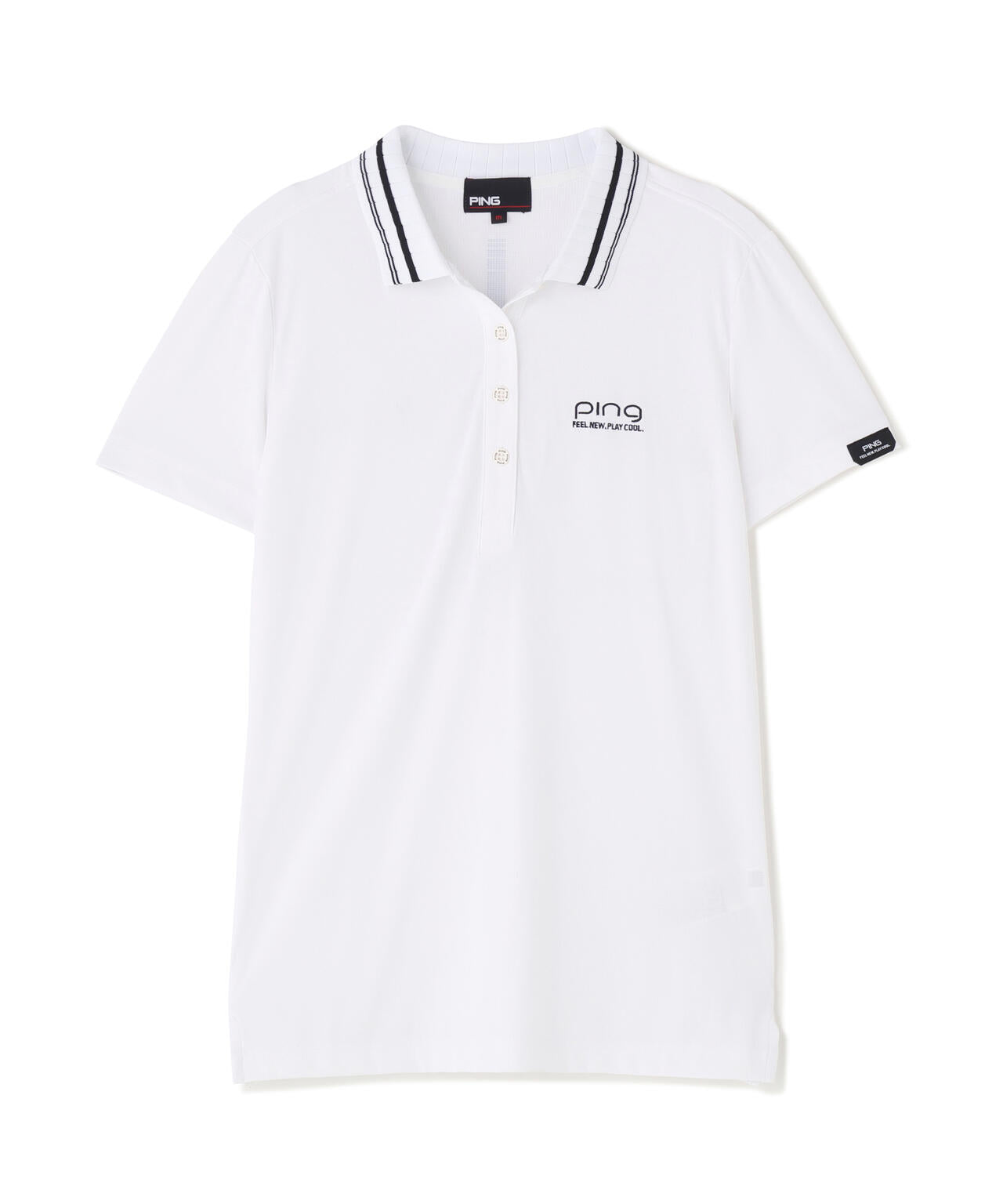 【PING APPAREL】ライン衿半袖ポロシャツ (LADIES)