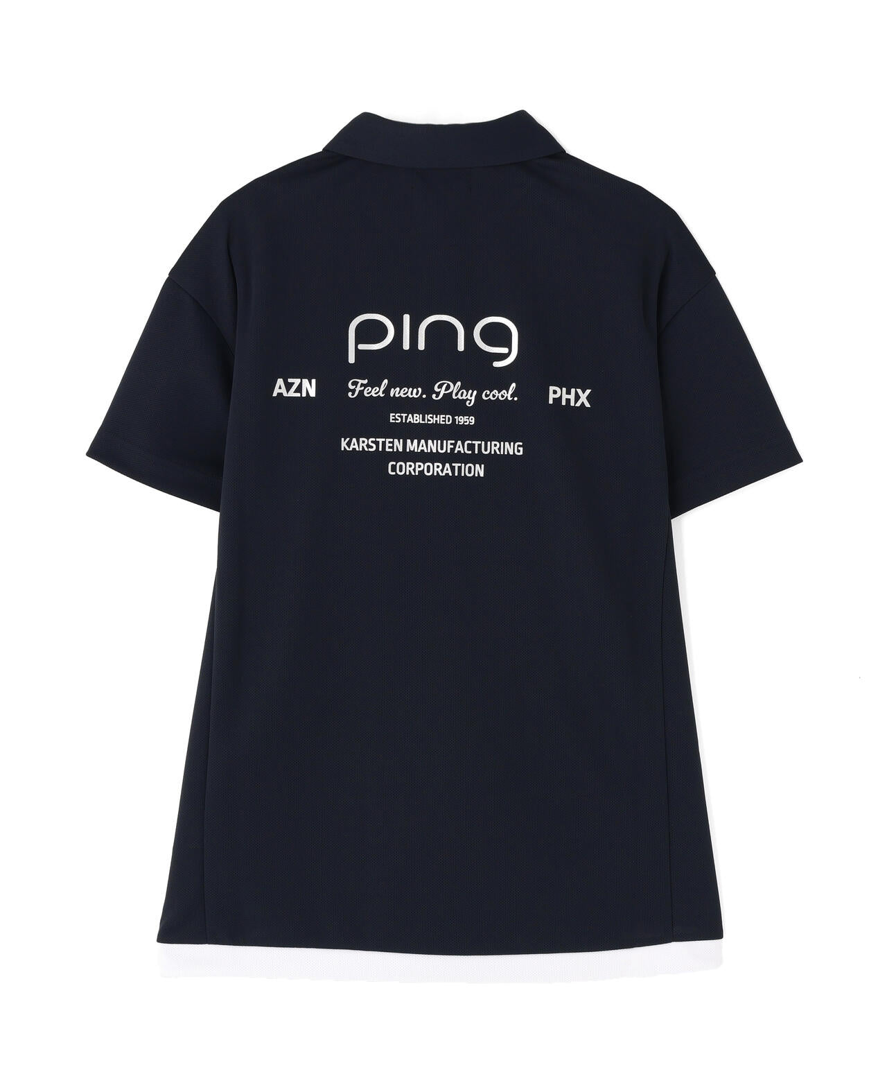【PING APPAREL】オクタピンメッシュ半袖ハーフジップシャツ (LADIES)