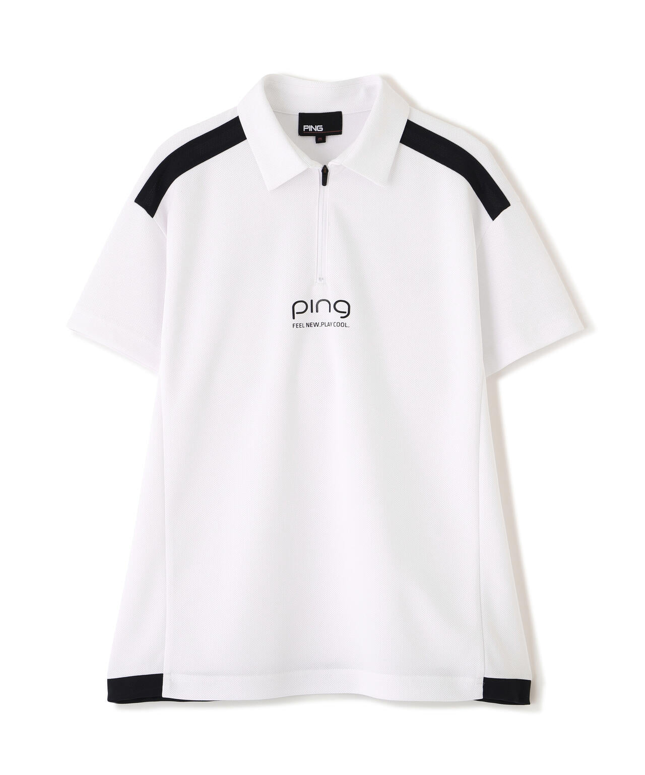 【PING APPAREL】オクタピンメッシュ半袖ハーフジップシャツ (LADIES)