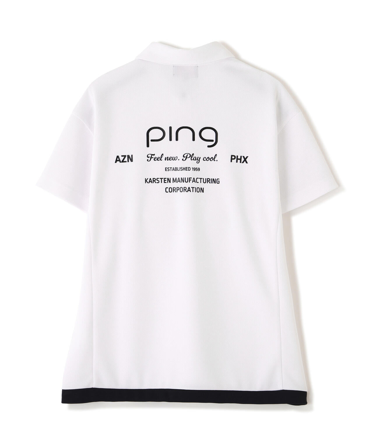 【PING APPAREL】オクタピンメッシュ半袖ハーフジップシャツ (LADIES)