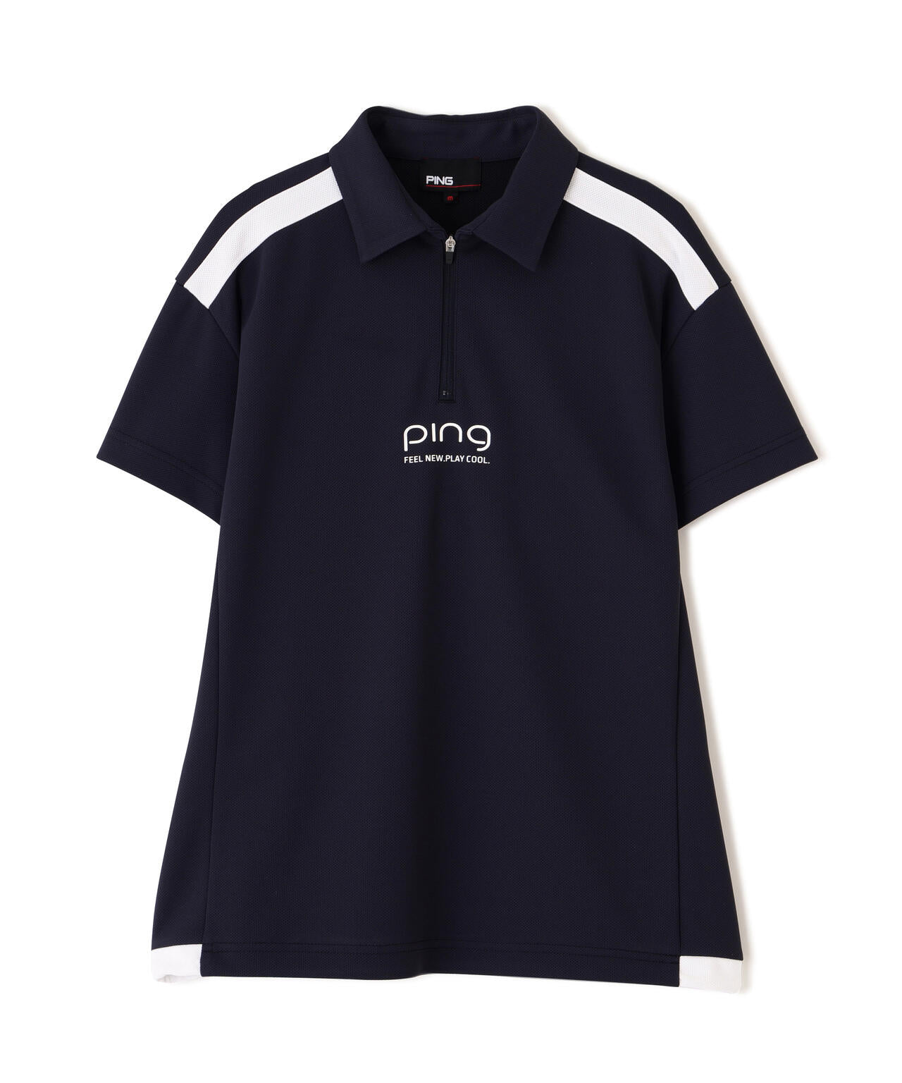 【PING APPAREL】オクタピンメッシュ半袖ハーフジップシャツ (LADIES)