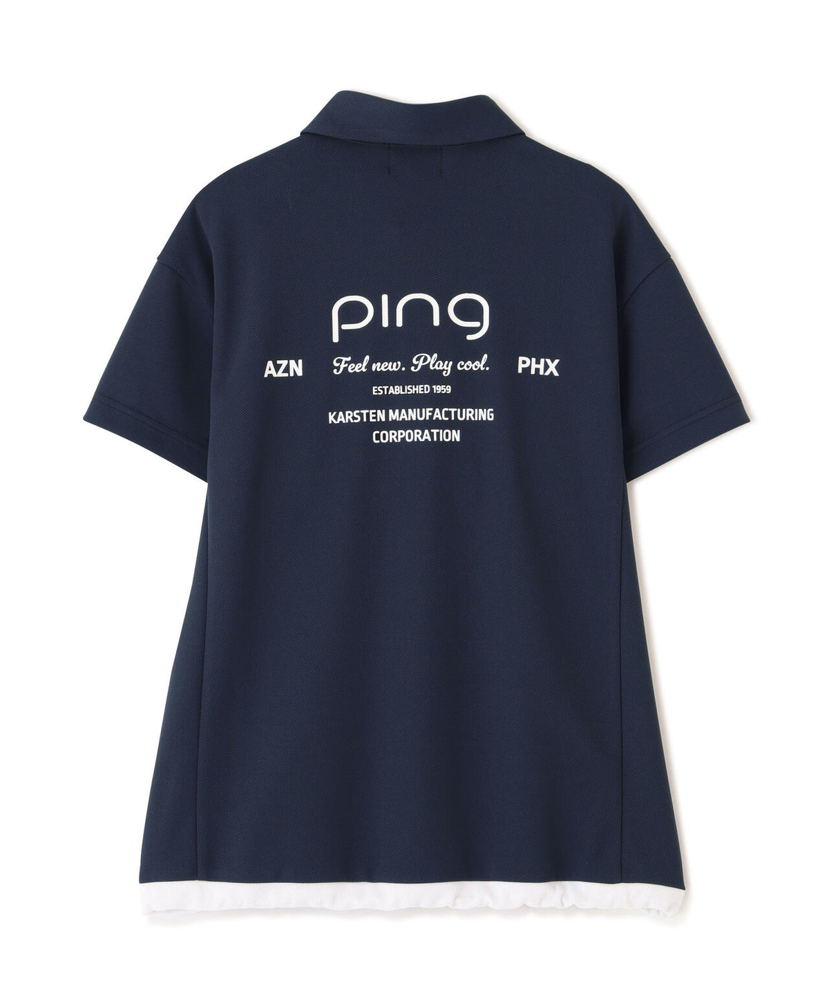 ［PING APPAREL］［吸水速乾・遮熱］オクタピンメッシュ半袖ハーフジップシャツ (LADIES)