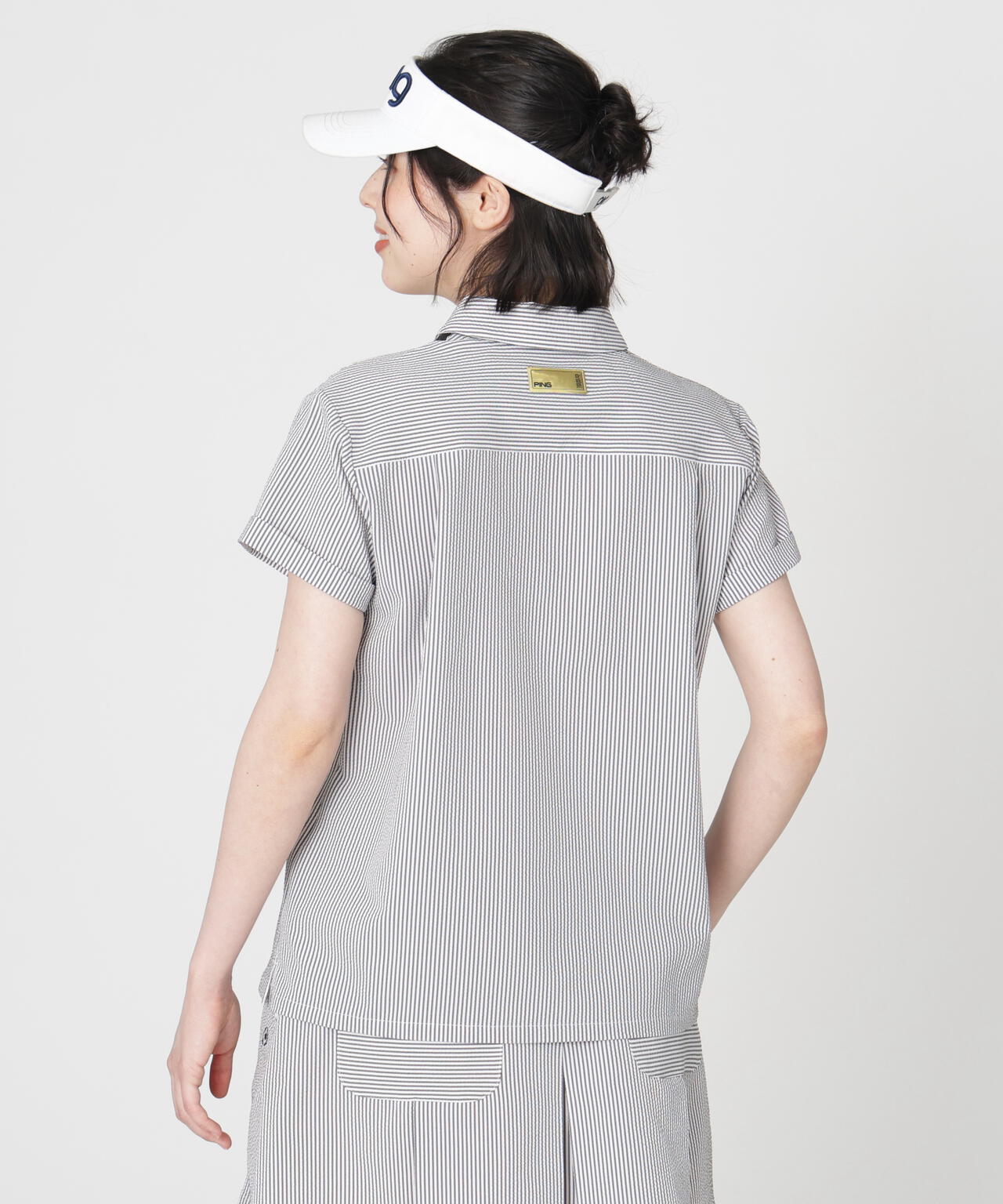 PING APPAREL］［撥水］シアサッカー半袖ポロシャツ ＜GOLD＞ (LADIES