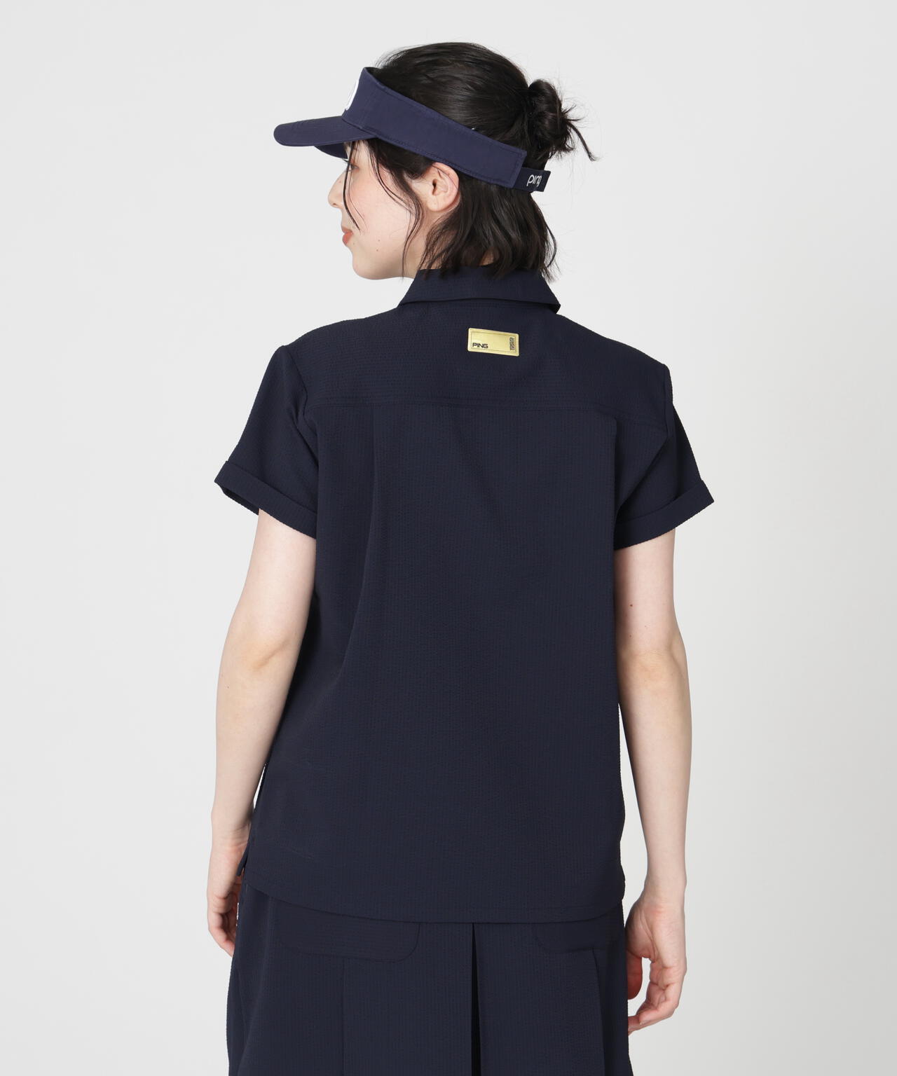 PING APPAREL］［撥水］シアサッカー半袖ポロシャツ ＜GOLD＞ (LADIES