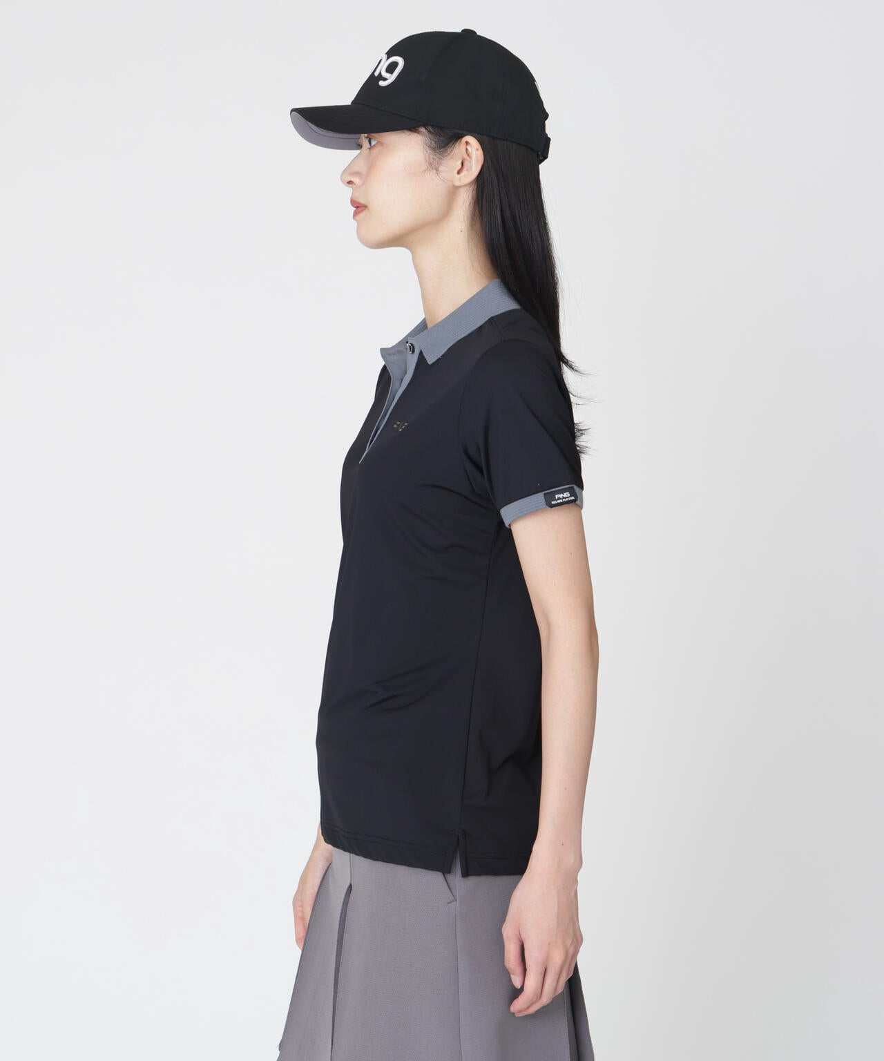 ［PING APPAREL］［接触冷感］ナイロンサッカー半袖ポロシャツ (LADIES)