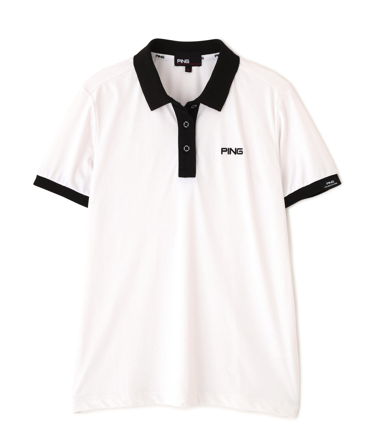 ［PING APPAREL］［接触冷感］ナイロンサッカー半袖ポロシャツ (LADIES)