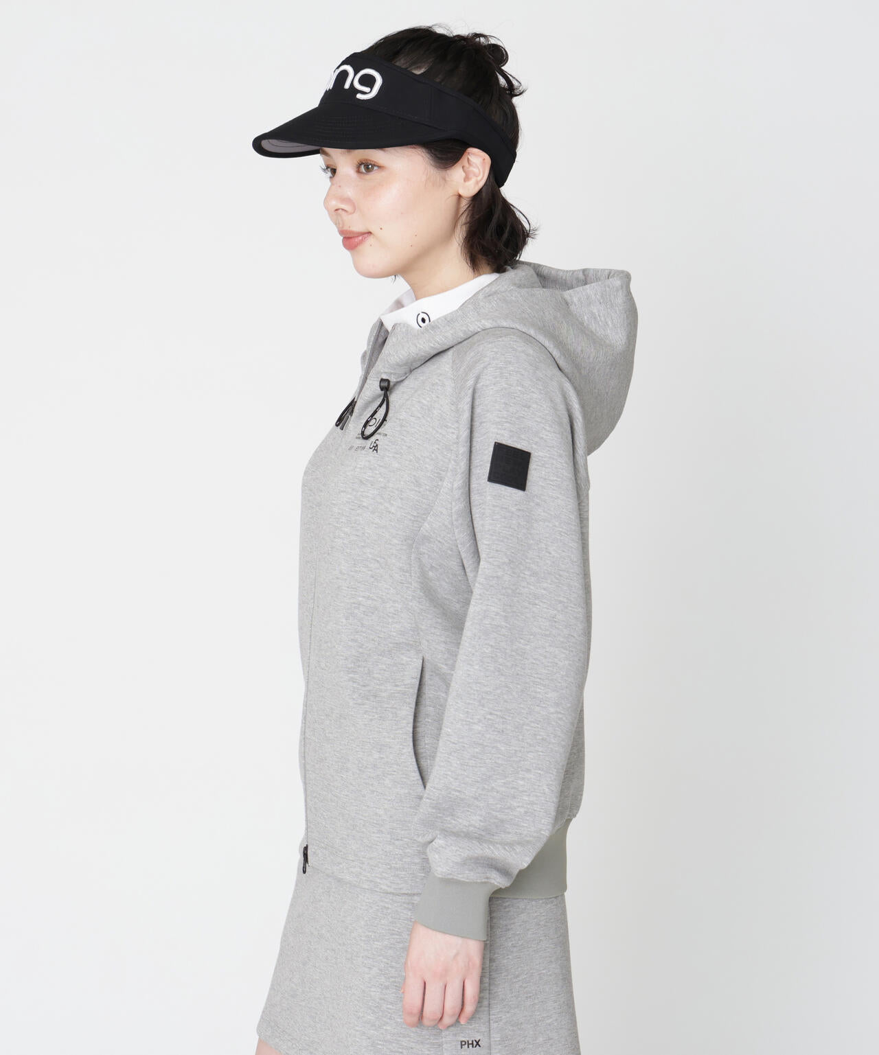 PING APPAREL】全方向ストレッチダンボールニットフルジップフーディー