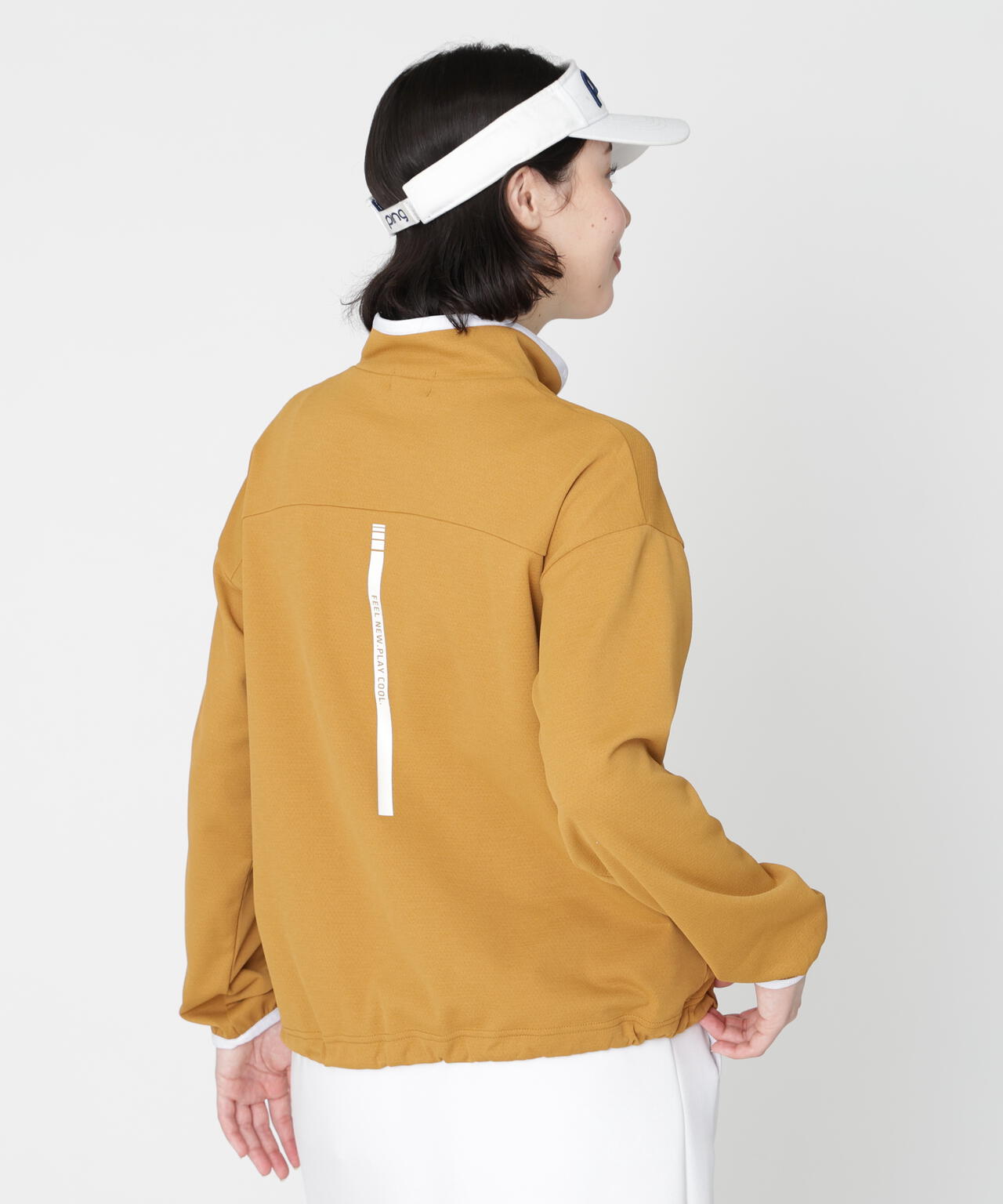 【PING APPAREL】メッシュリバーニットハーフジップカットソー (LADIES)