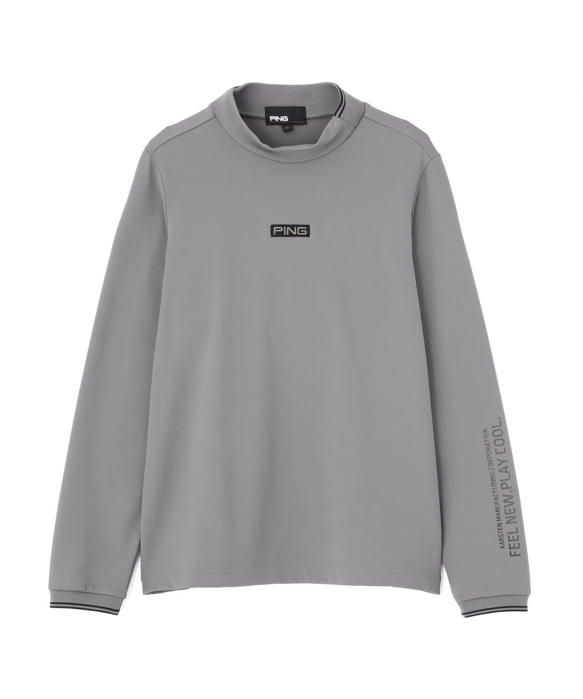[PING APPAREL] [保温] 裏起毛ラインデザイン長袖ハイネックシャツ (LADIES)