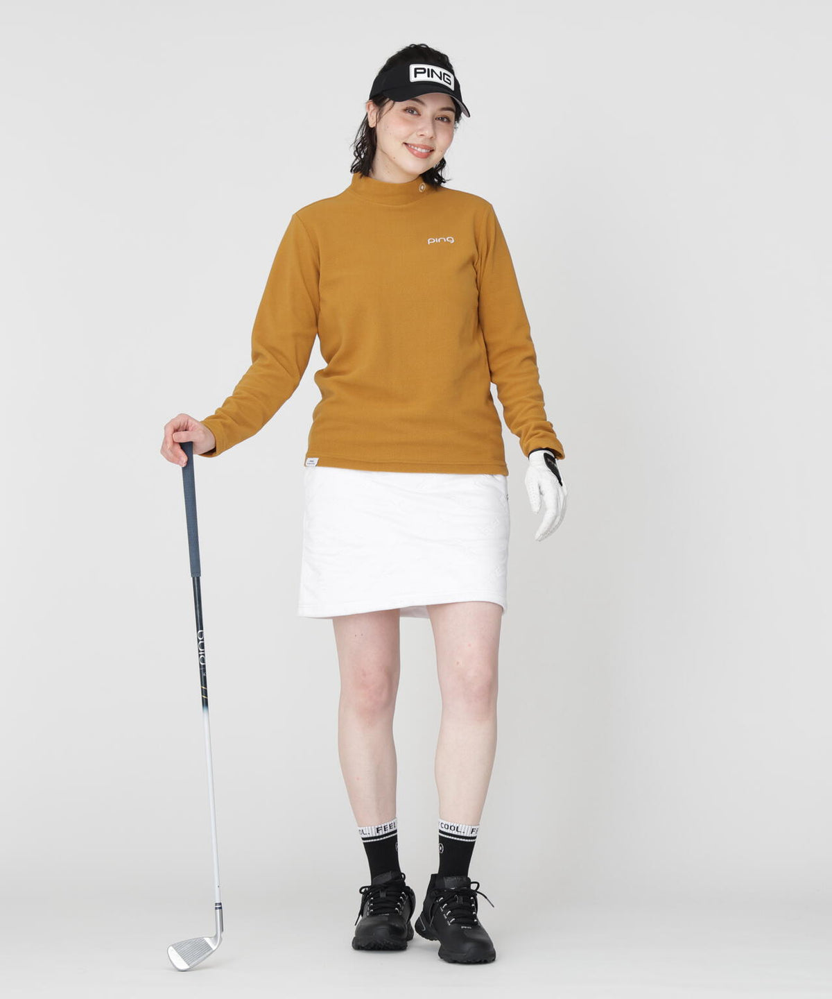 [PING APPAREL] [保温] キープウォーム長袖ハイネックカットソー (LADIES)