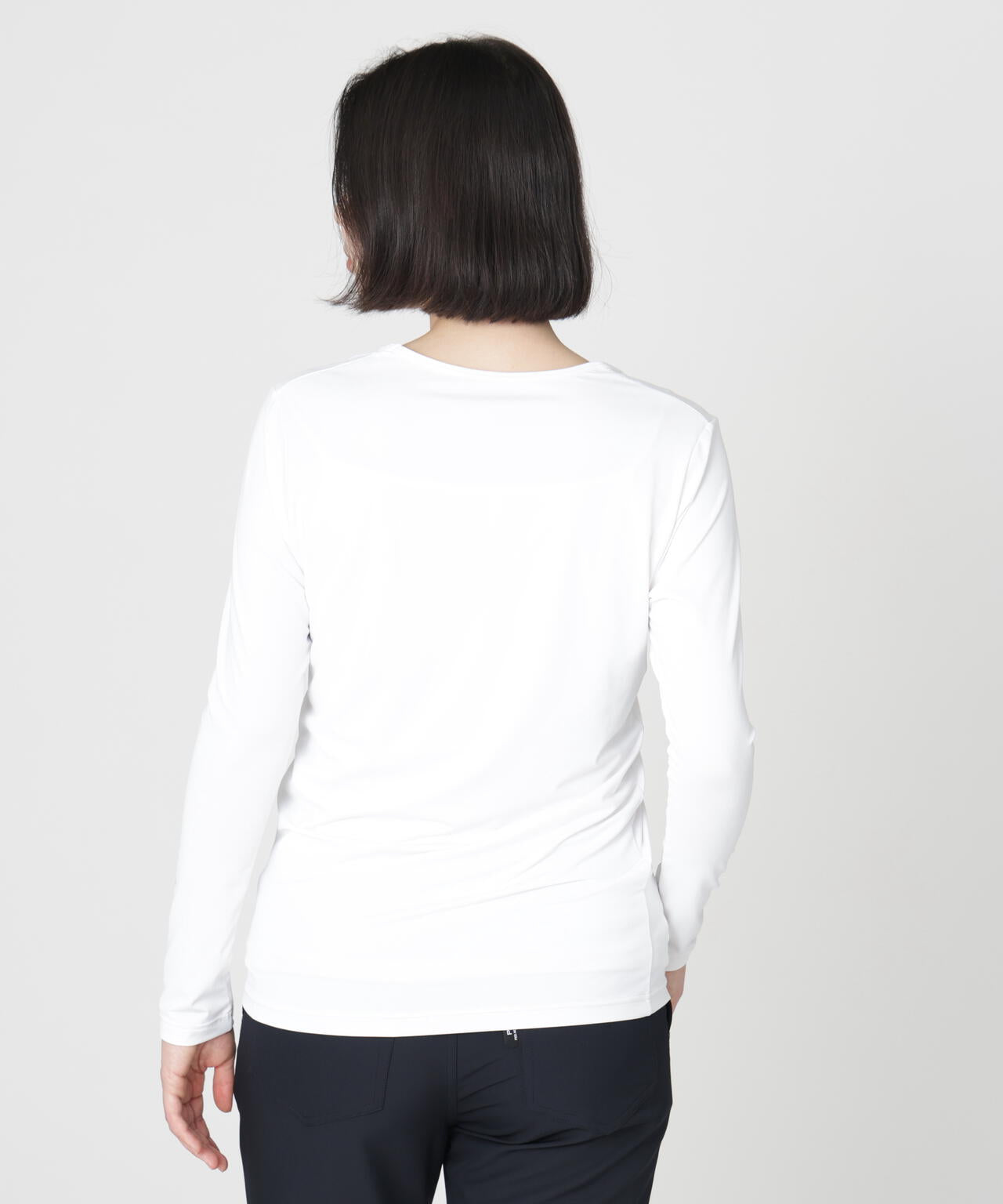 PING APPAREL】ベア天竺UV接触冷感長袖Uネックインナー (LADIES