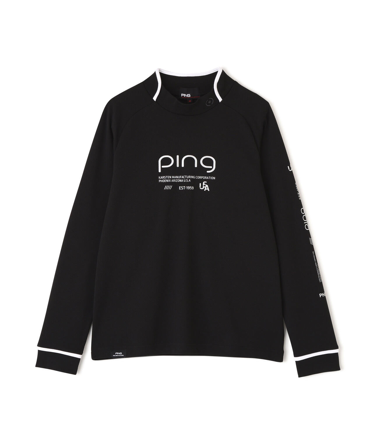 【PING APPAREL】格子リバーススクラムテック長袖ハイネックシャツ (LADIES)