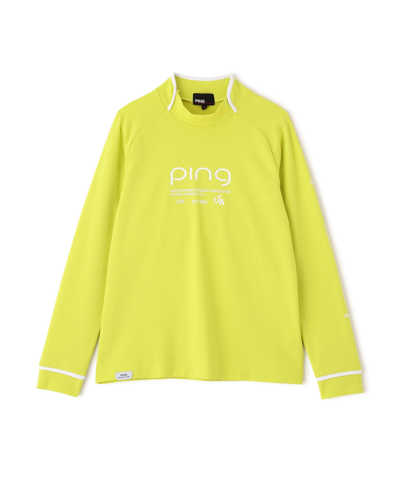 【PING APPAREL】格子リバーススクラムテック長袖ハイネックシャツ (LADIES)